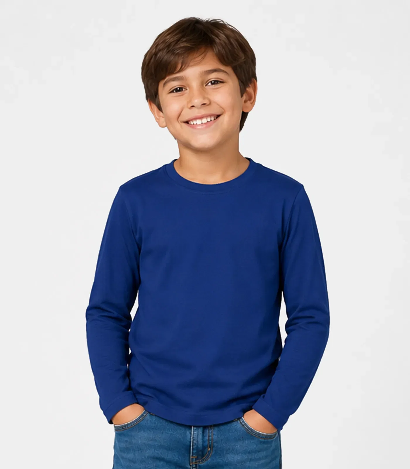 Camiseta Manga Longa Infantil Menino Select Azul