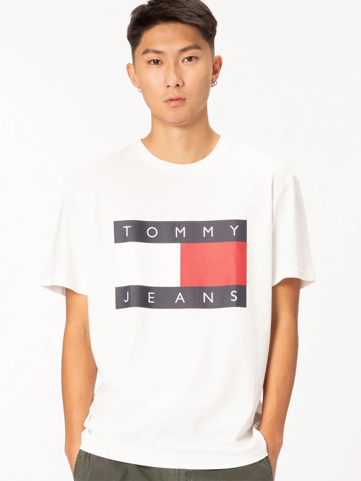 Camiseta de Gola Redonda com Emblema da Bandeira — imagem 1