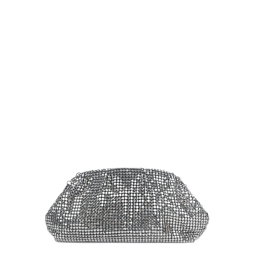 Clutch Franzida Strass Preta — imagem 1