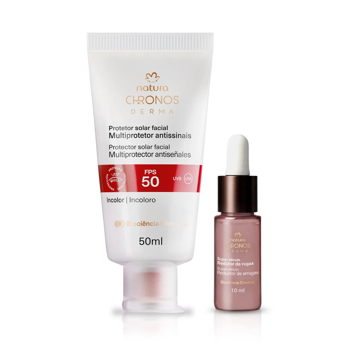 Kit Natura Chronos Derma Sérum e Multiprotetor Antissinais (2 produtos) — imagem 1