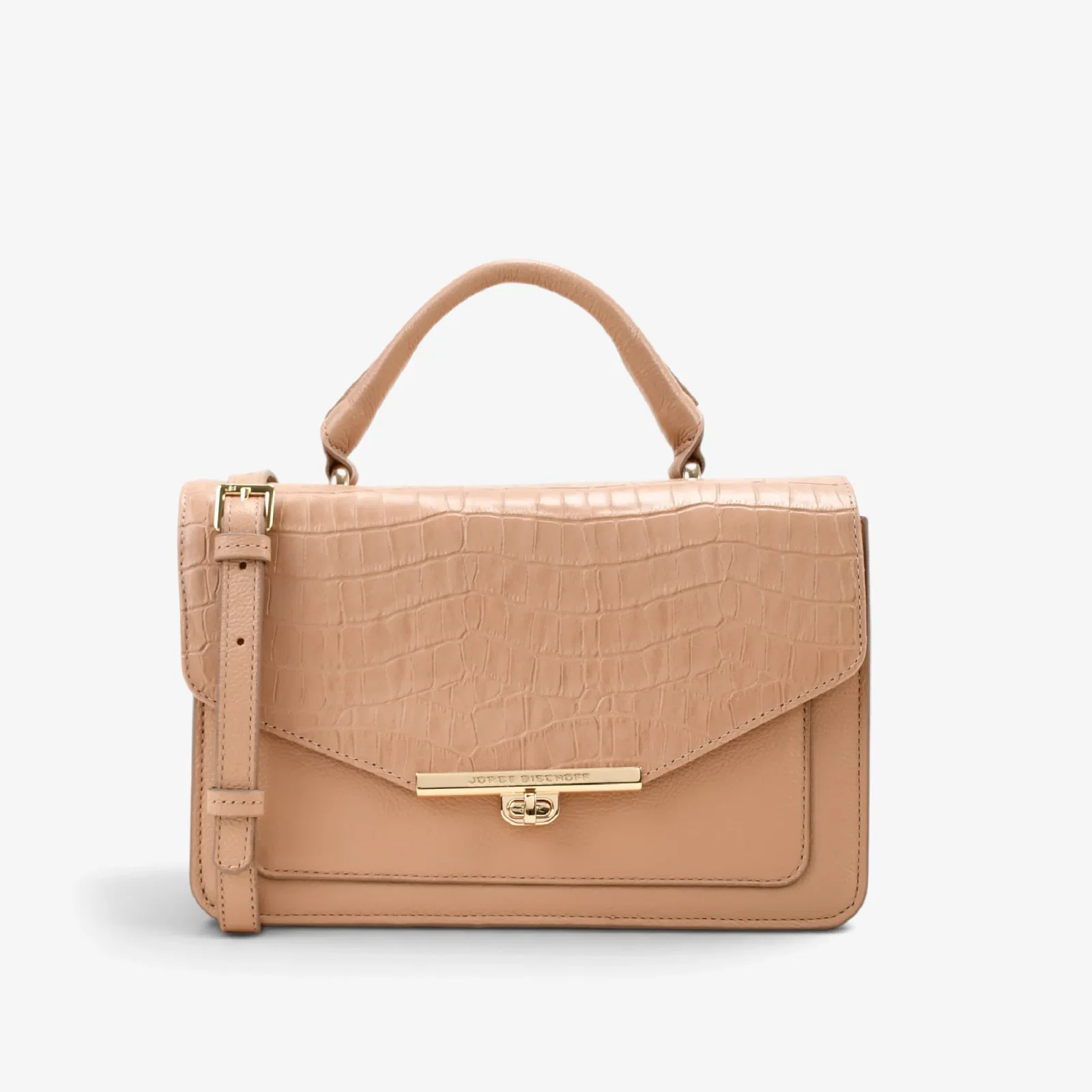 Bolsa Baú Nude Blush Couro