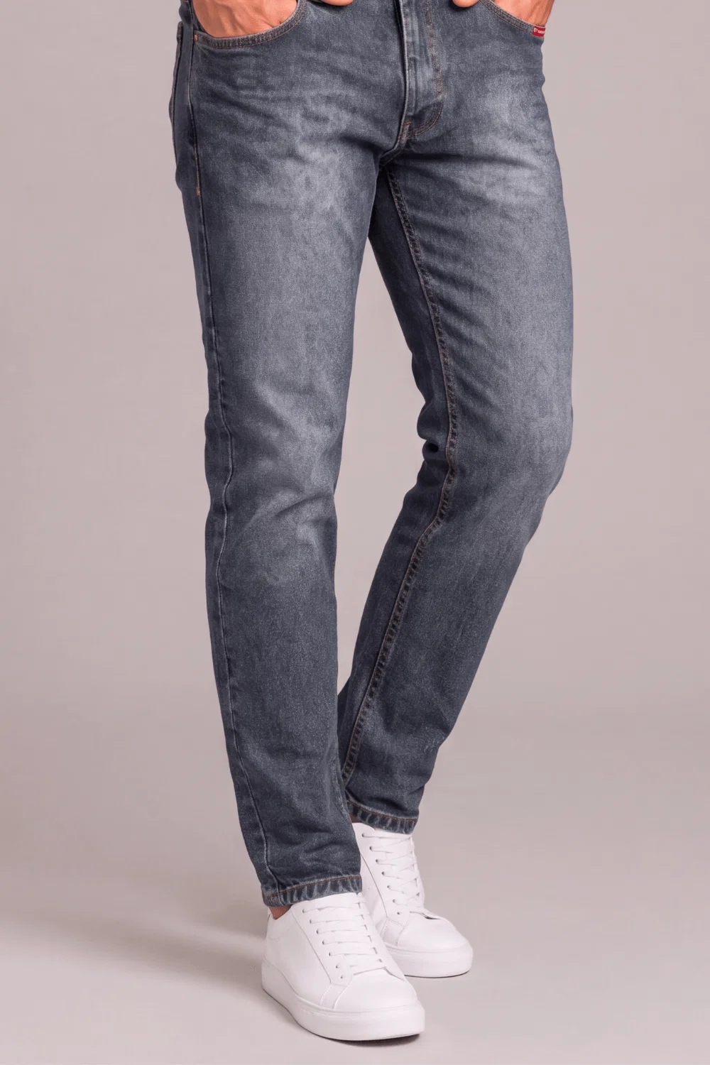 Calça Jeans Regular Masculina Básica Polo Wear Jeans Escuro