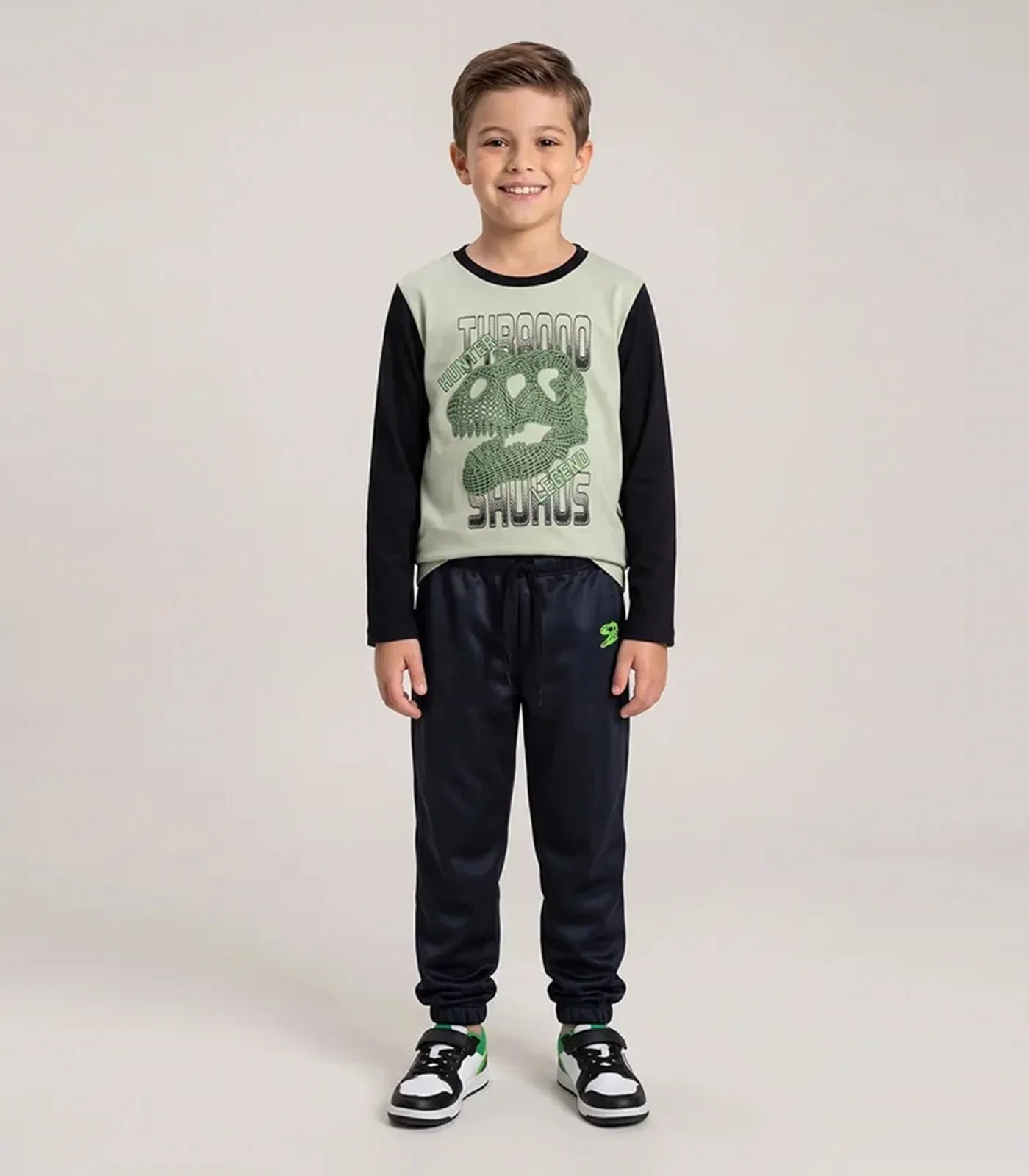 Conjunto Infantil Menino Meia Estação keki Boys Preto — imagem 1