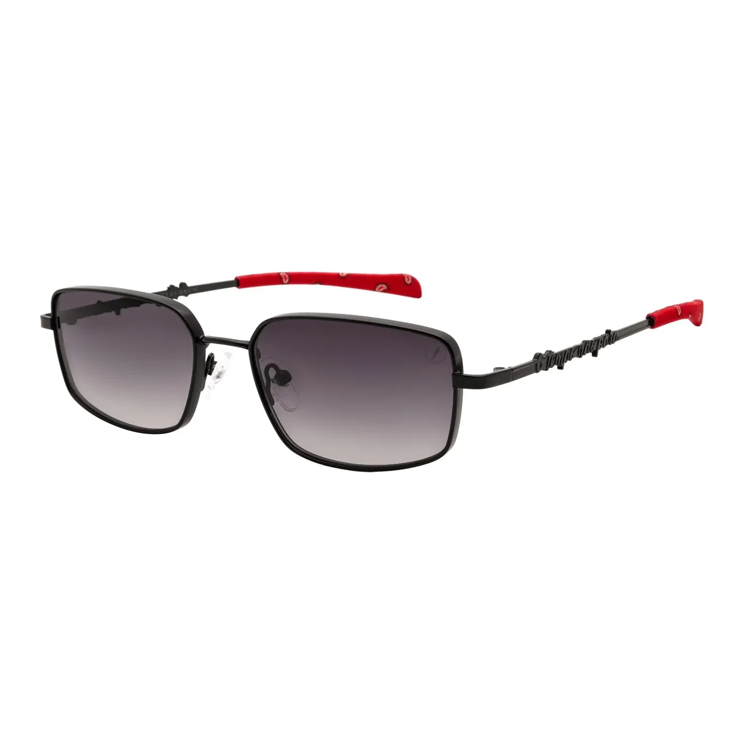 Óculos de Sol Masculino Cazuza Metal Quadrado Degrade Preto
