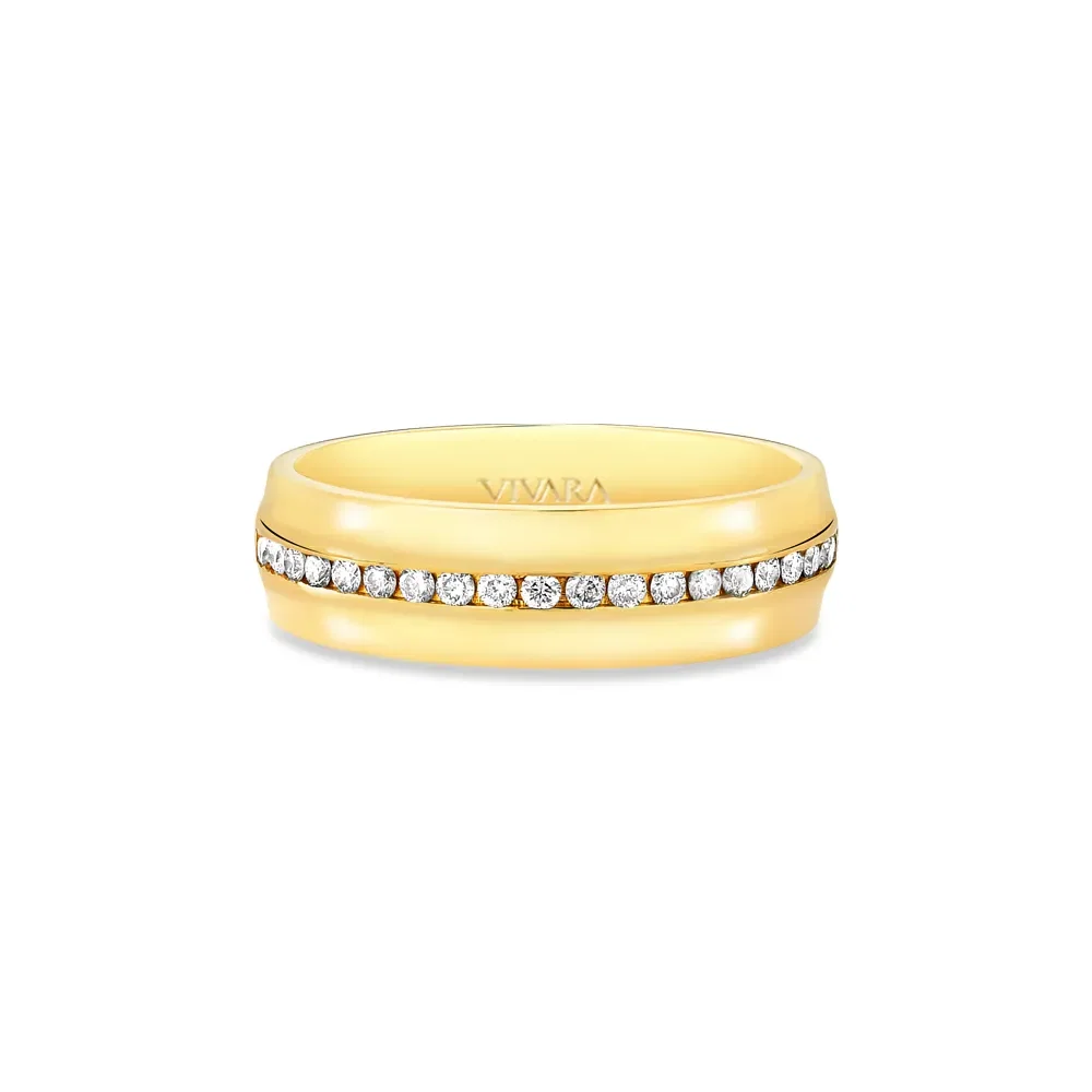 Aliança Love Me em Ouro Amarelo 18k com Diamantes 0,22ct, 5mm