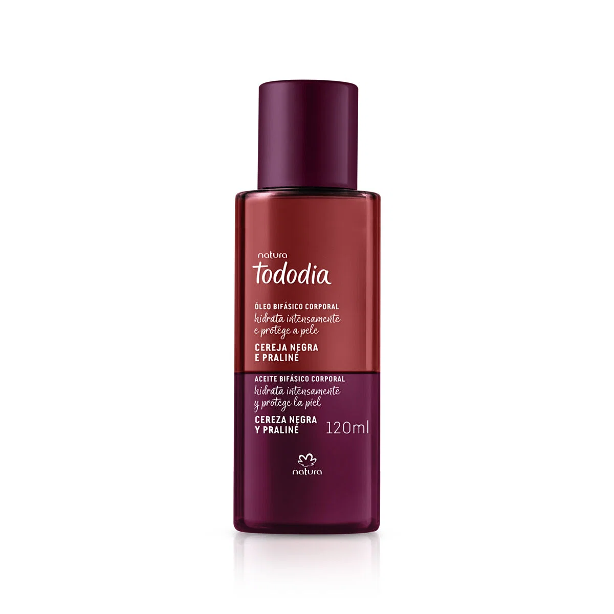 Óleo Bifásico Corporal Tododia Cereja Negra e Praliné 120 ml