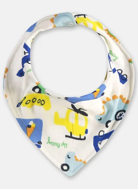 Babador Bandana para Bebê Menino em Suedine Essentials (Off White) Up Baby
