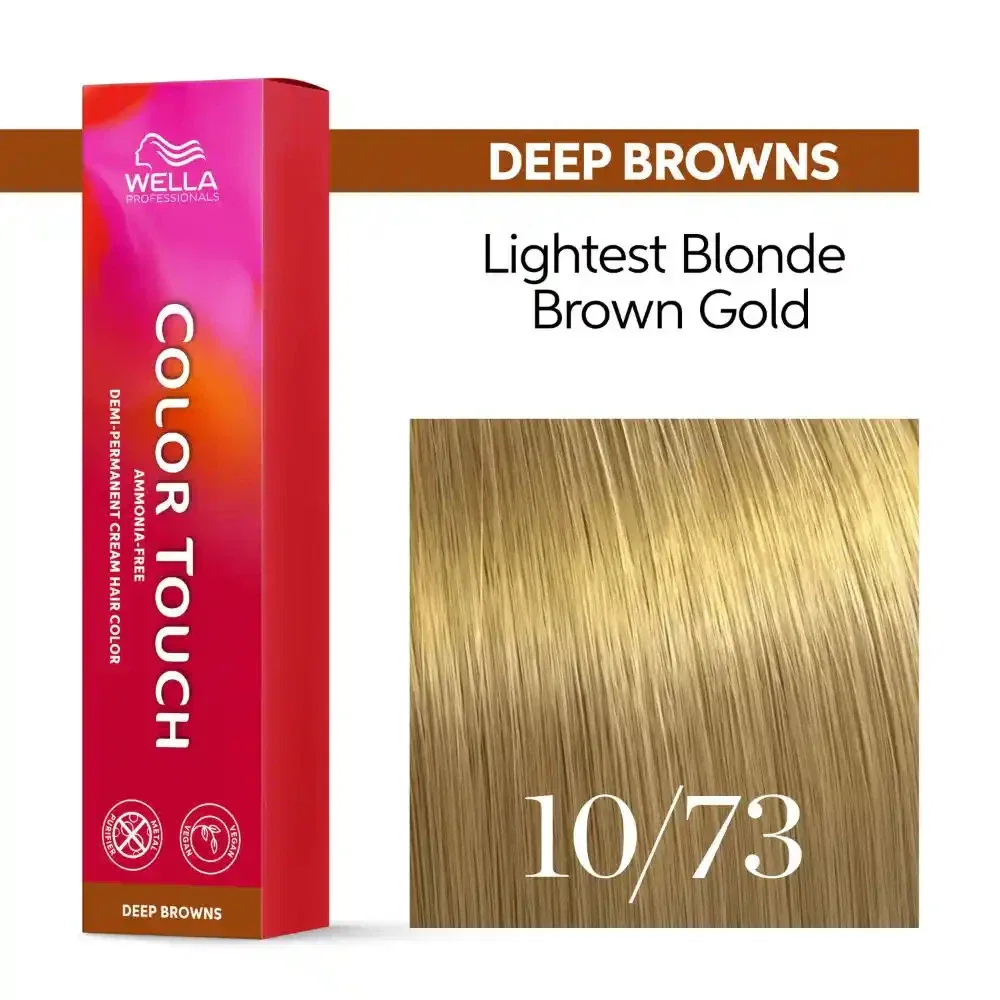 Tonalizante Wella Color Touch 10/73 Louro Claríssimo Marrom Dourado