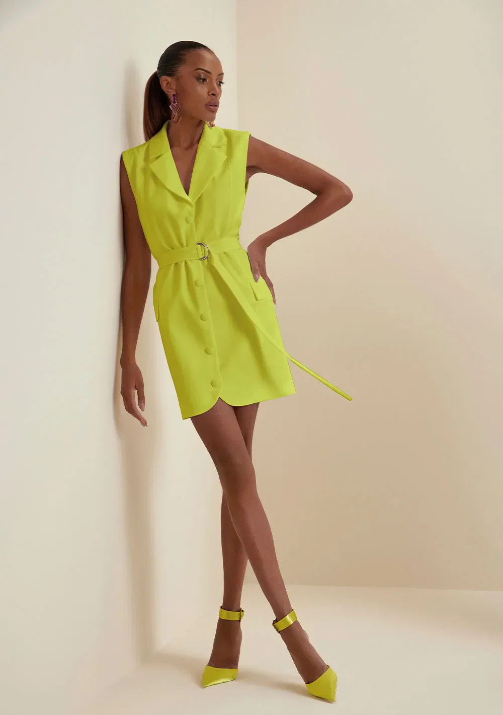 Colete Morena Rosa Alongado Detalhe Martingale Verde