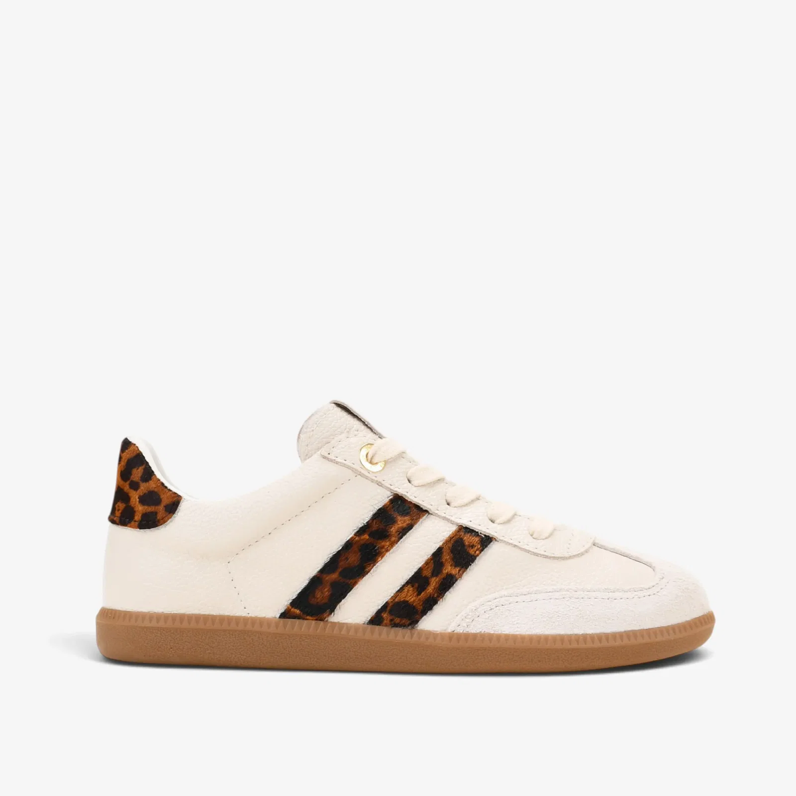Tênis Off White Leopardo Listra Couro