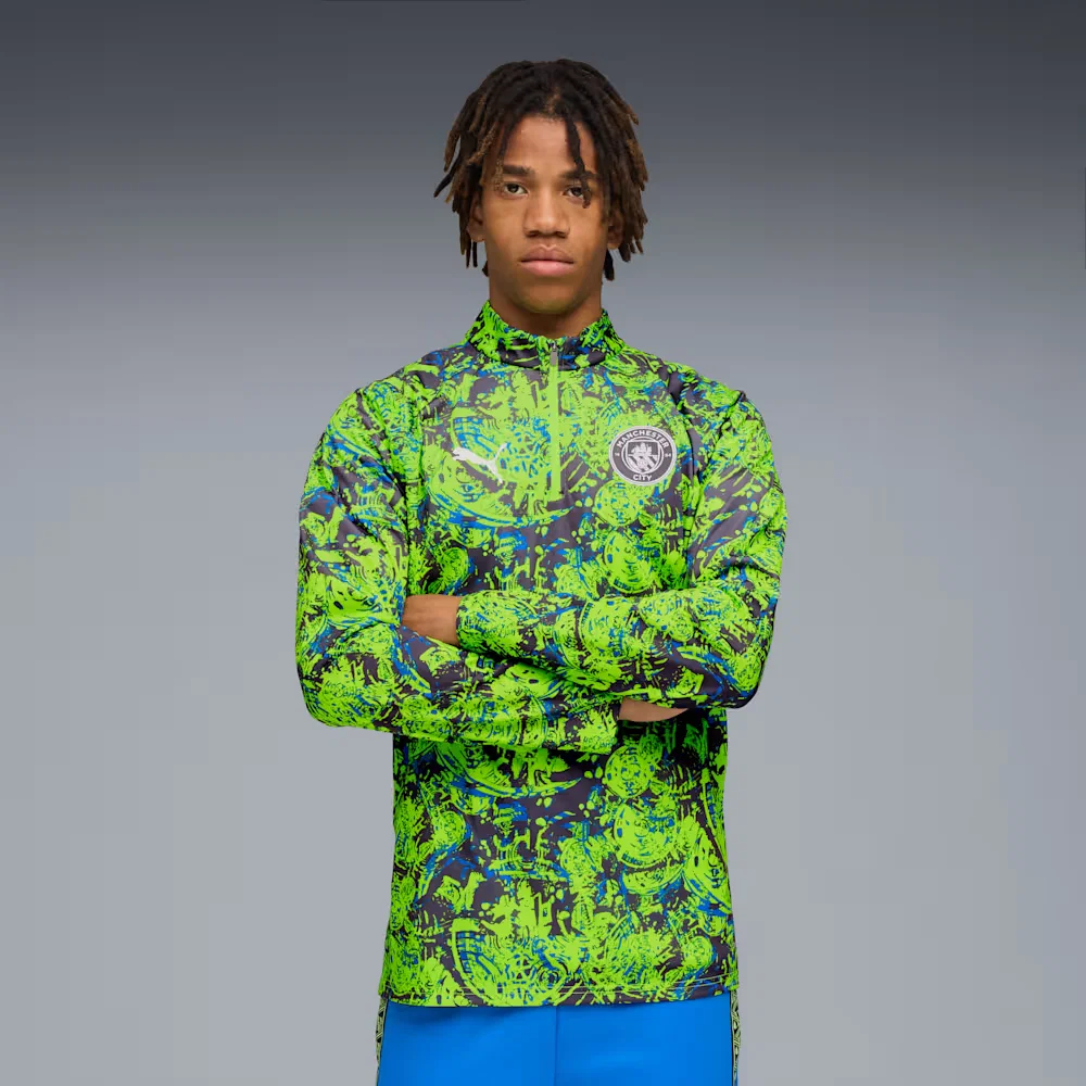 Blusa Quarter-Zip Pré-Jogo Manchester City Masculina