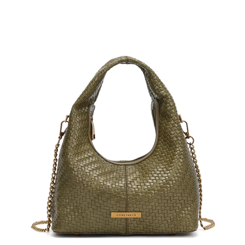 Bolsa Tiracolo Textura Tressê Verde — imagem 1