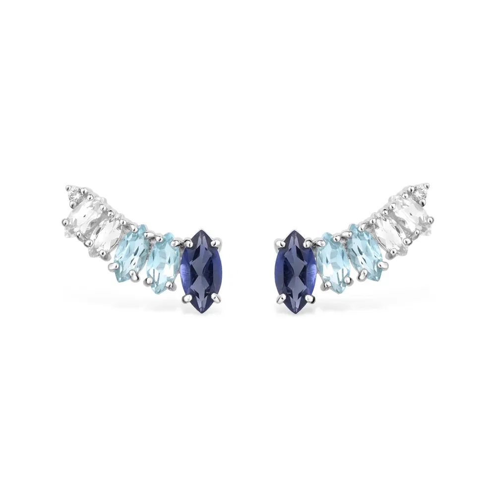 Brinco Ear Cuff Life Topázio e Iolita