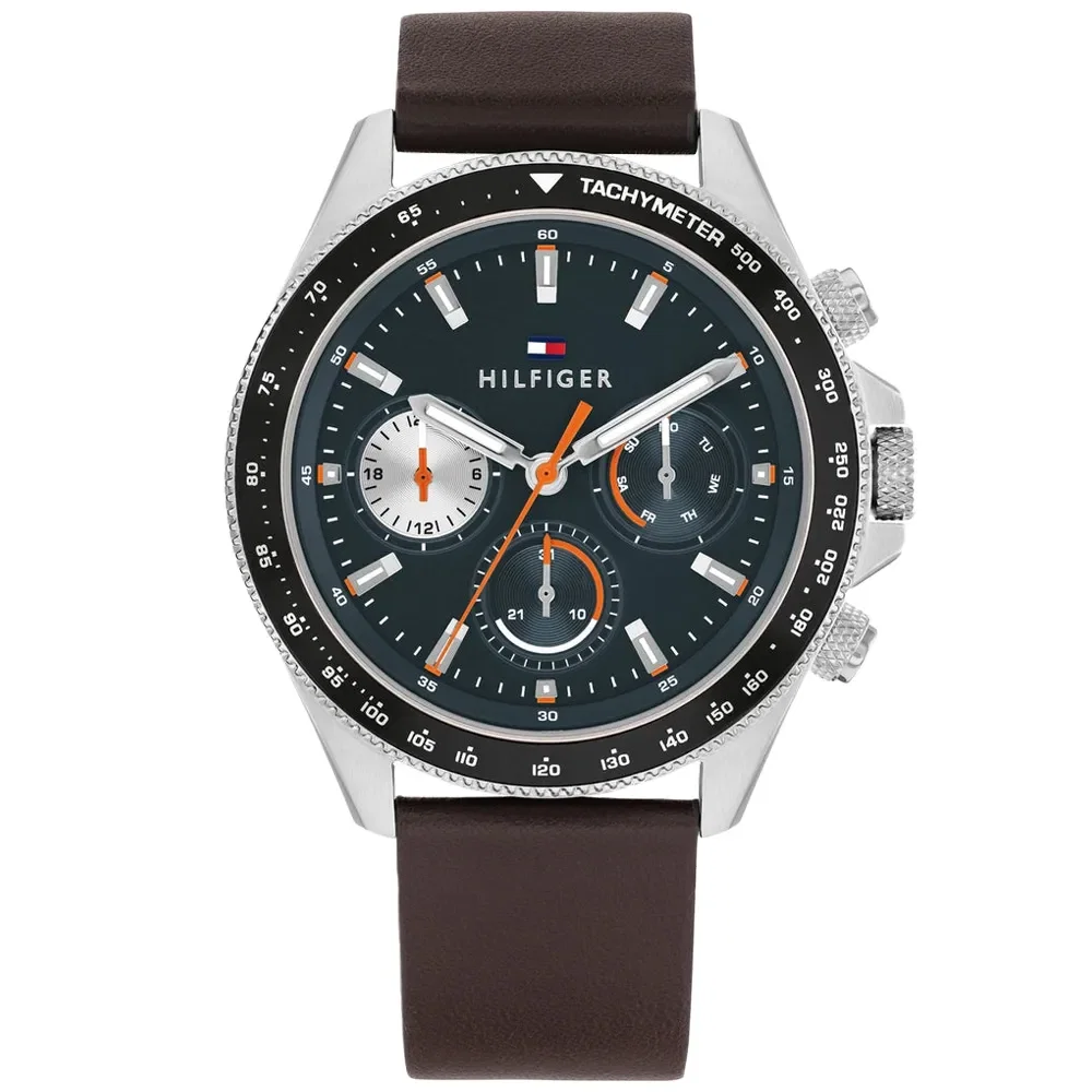 Relógio Tommy Hilfiger Clark Masculino em Couro Marrom 1792208