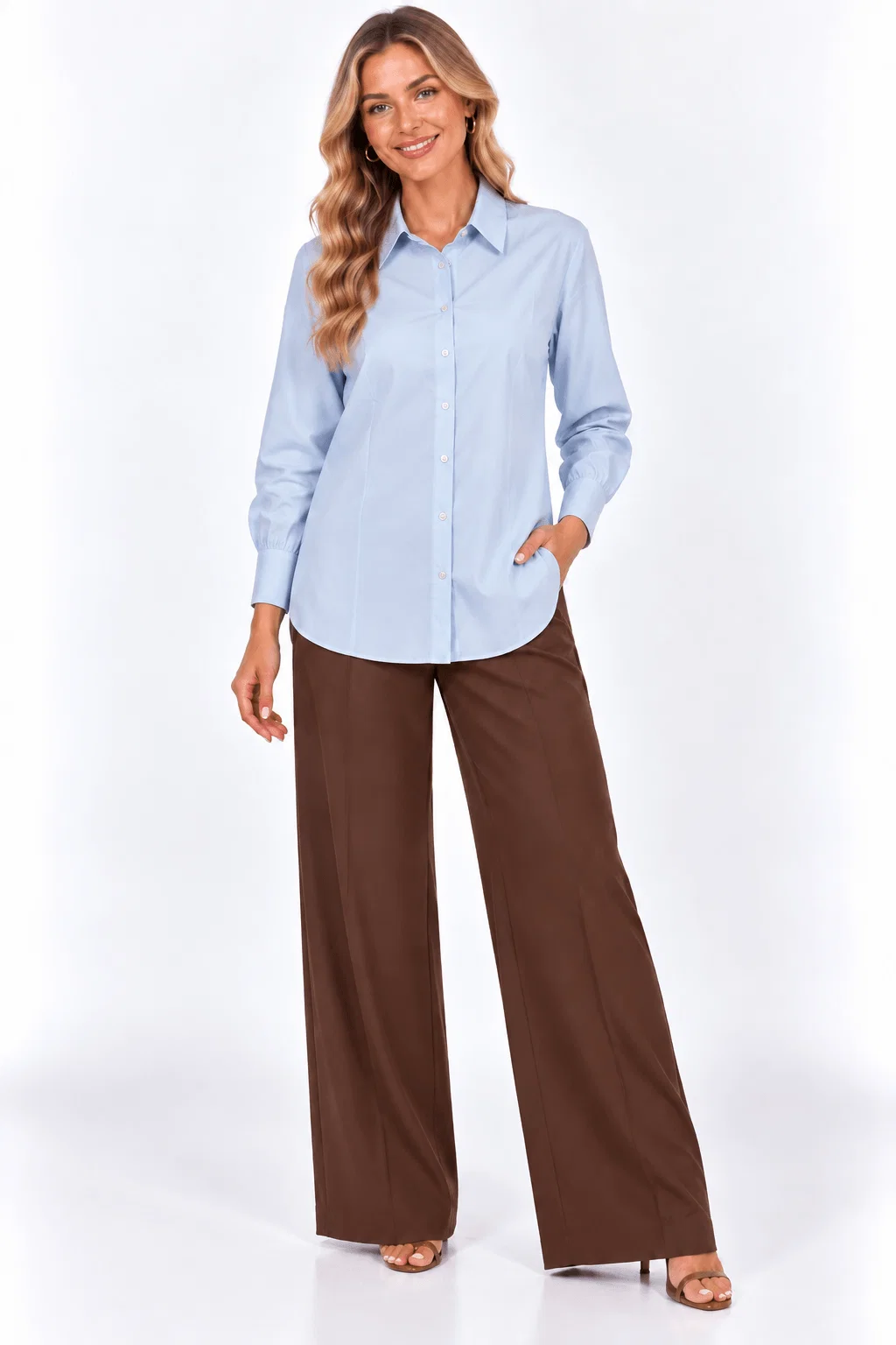 Camisa Fraldada Colors - Azul Claro