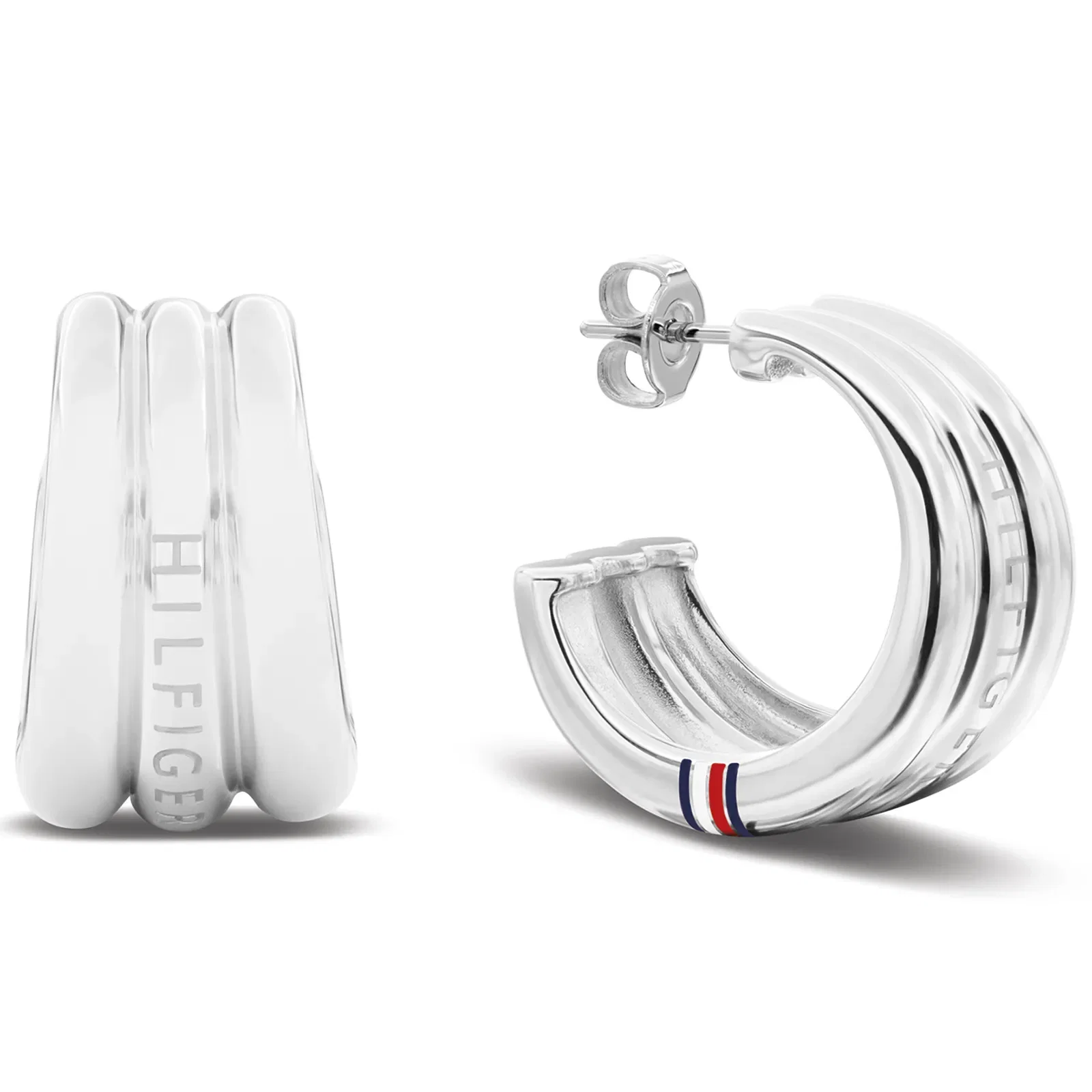 Brincos Tommy Hilfiger Puffy em Aço Prateado 2781070