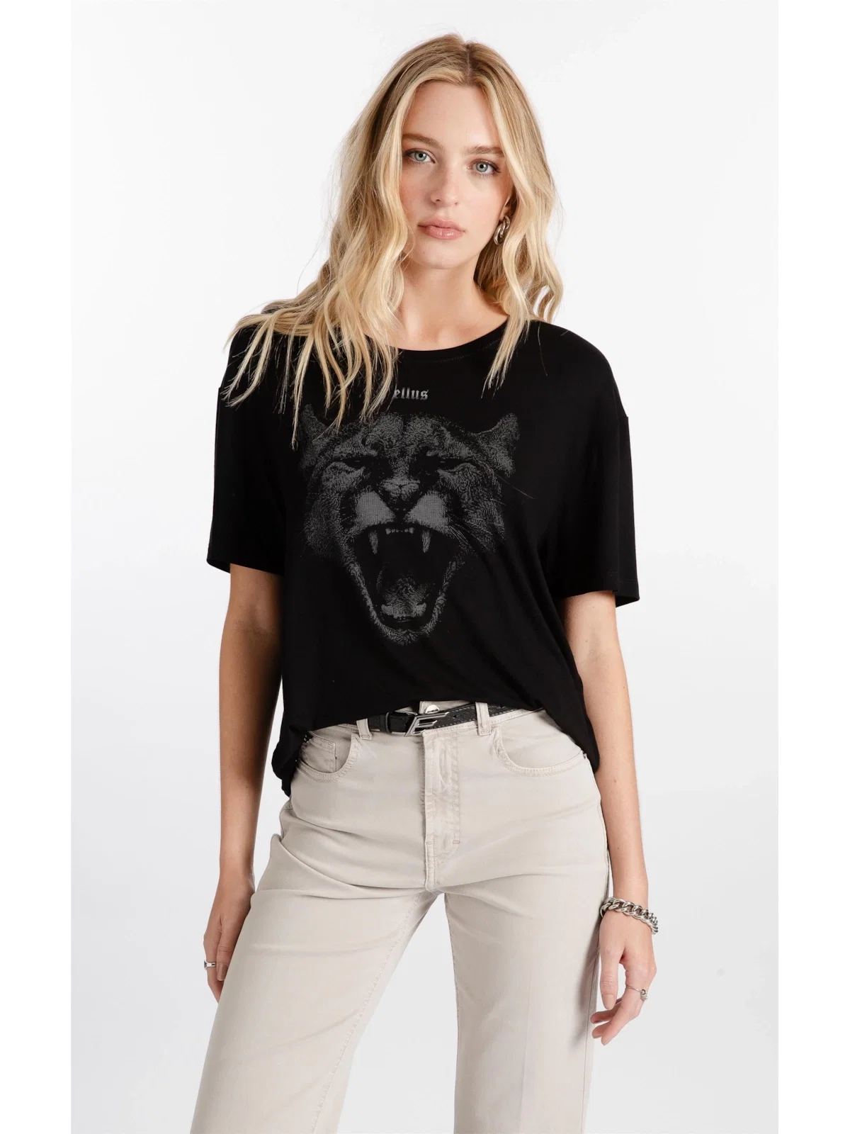 Blusa Viscolycra Cougar Preto
