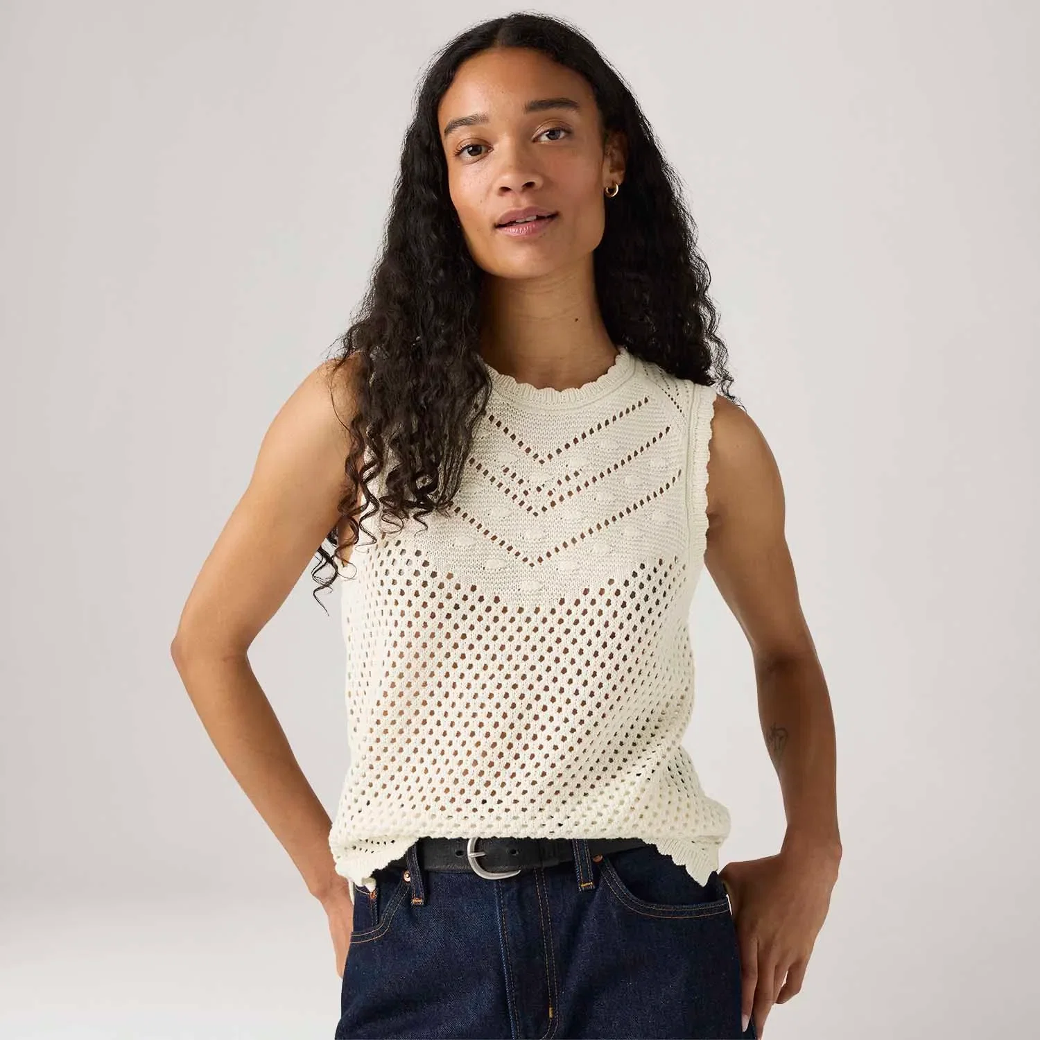 Blusa Levi's® Adrienne Crochet Off White — imagem 1