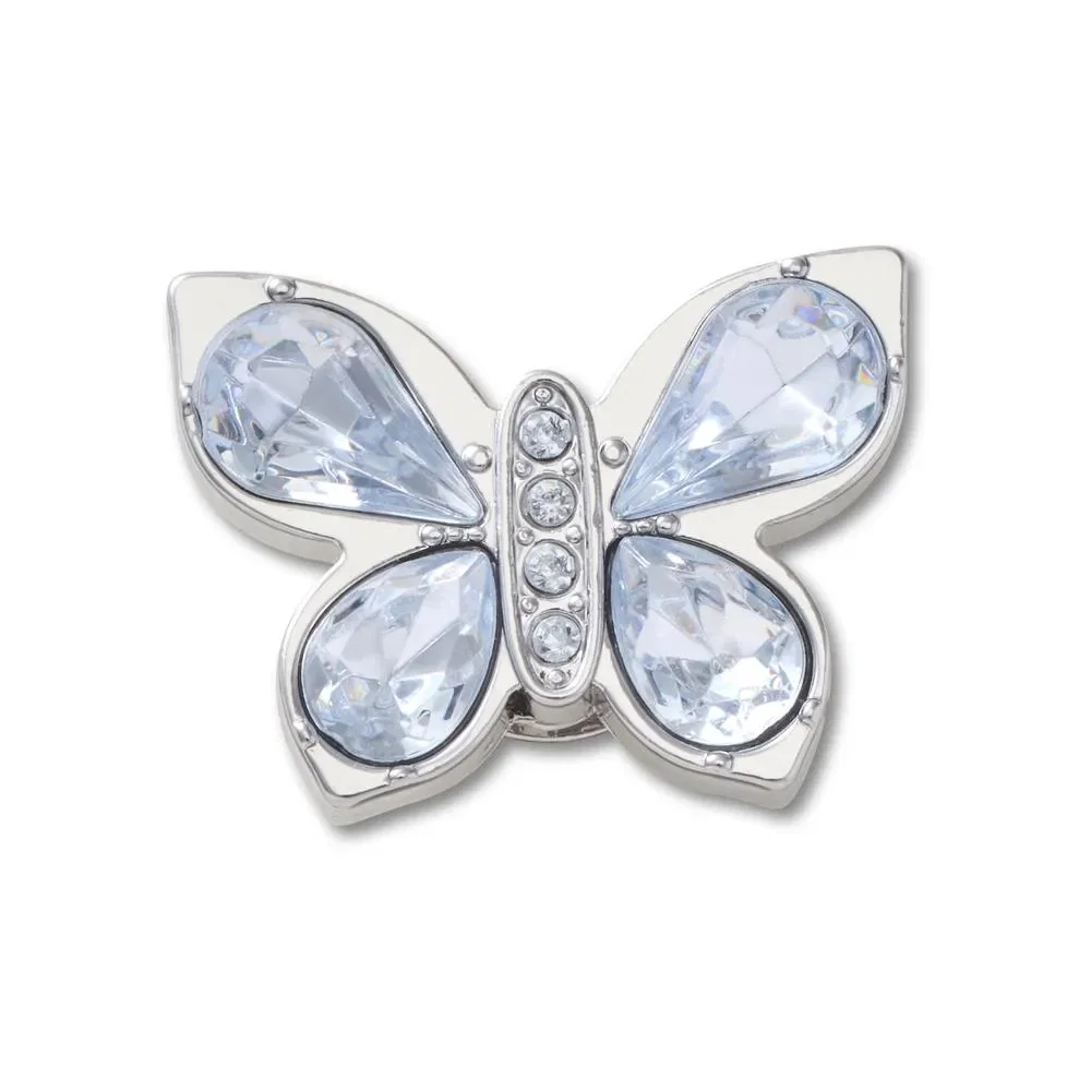 Borboleta Prateada Com Gemas