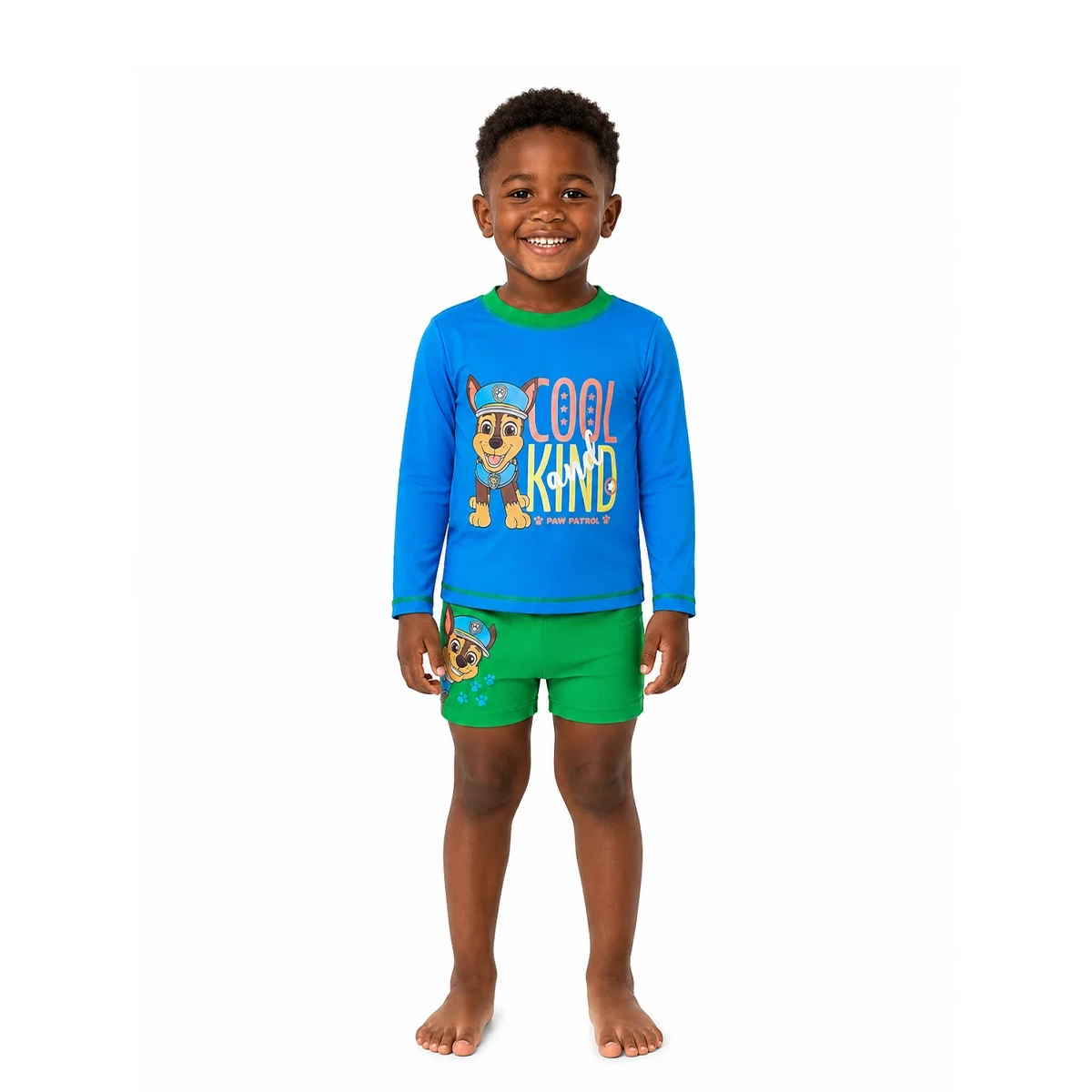 Conjunto Praia Toddler Lycra Patrulha Canina Proteção Uv 50+ Tip Top