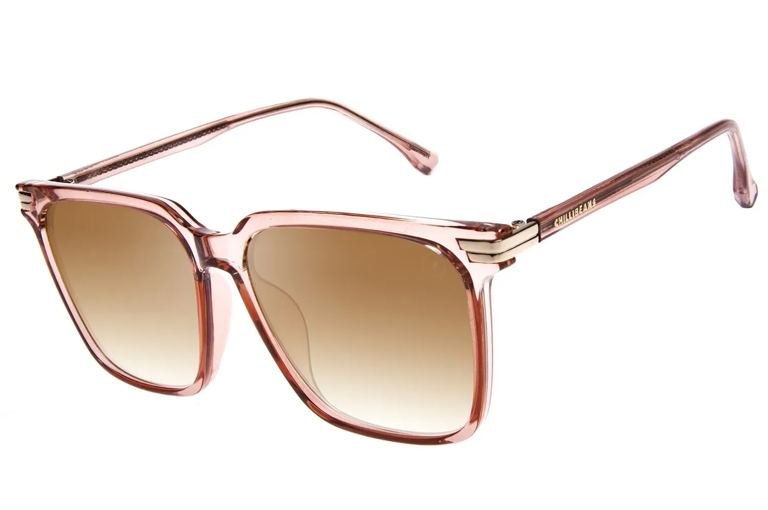 Óculos de Sol Feminino Chilli Beans Quadrado Fashion Bege — imagem 1