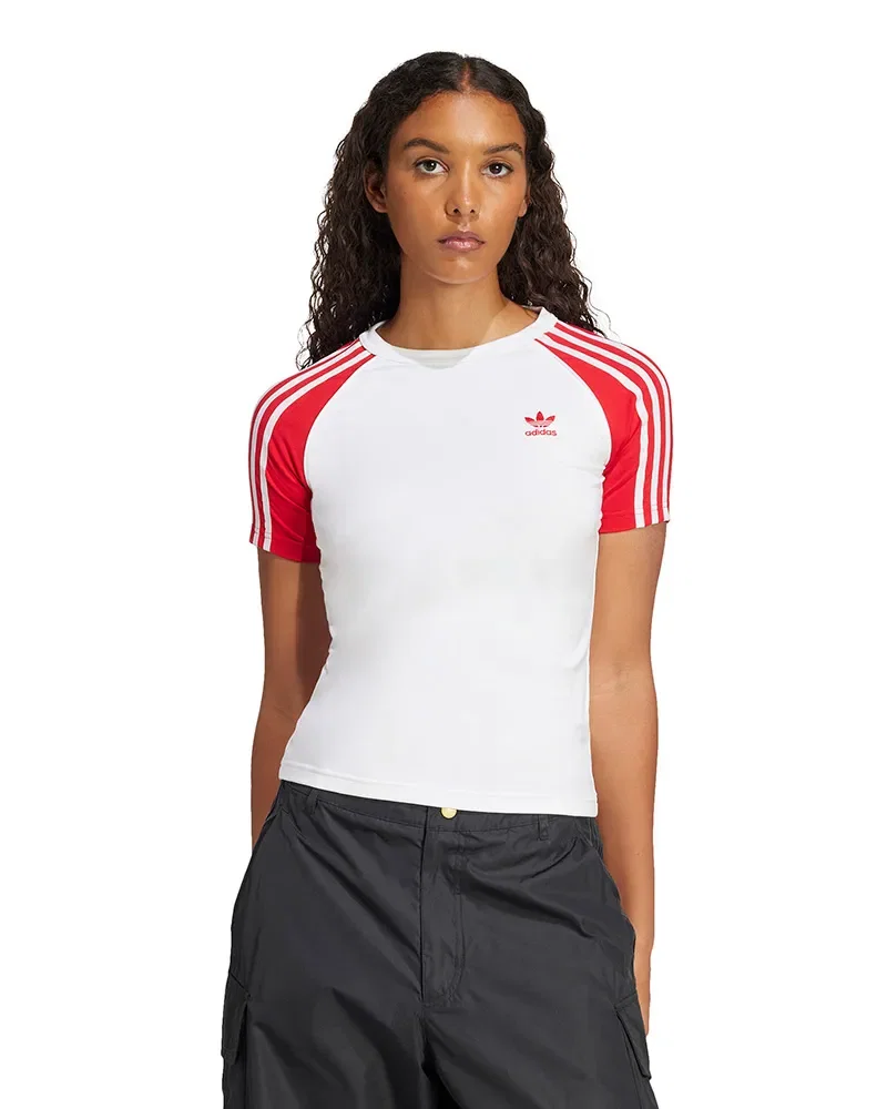 Camiseta Adidas 3S Slim Feminina