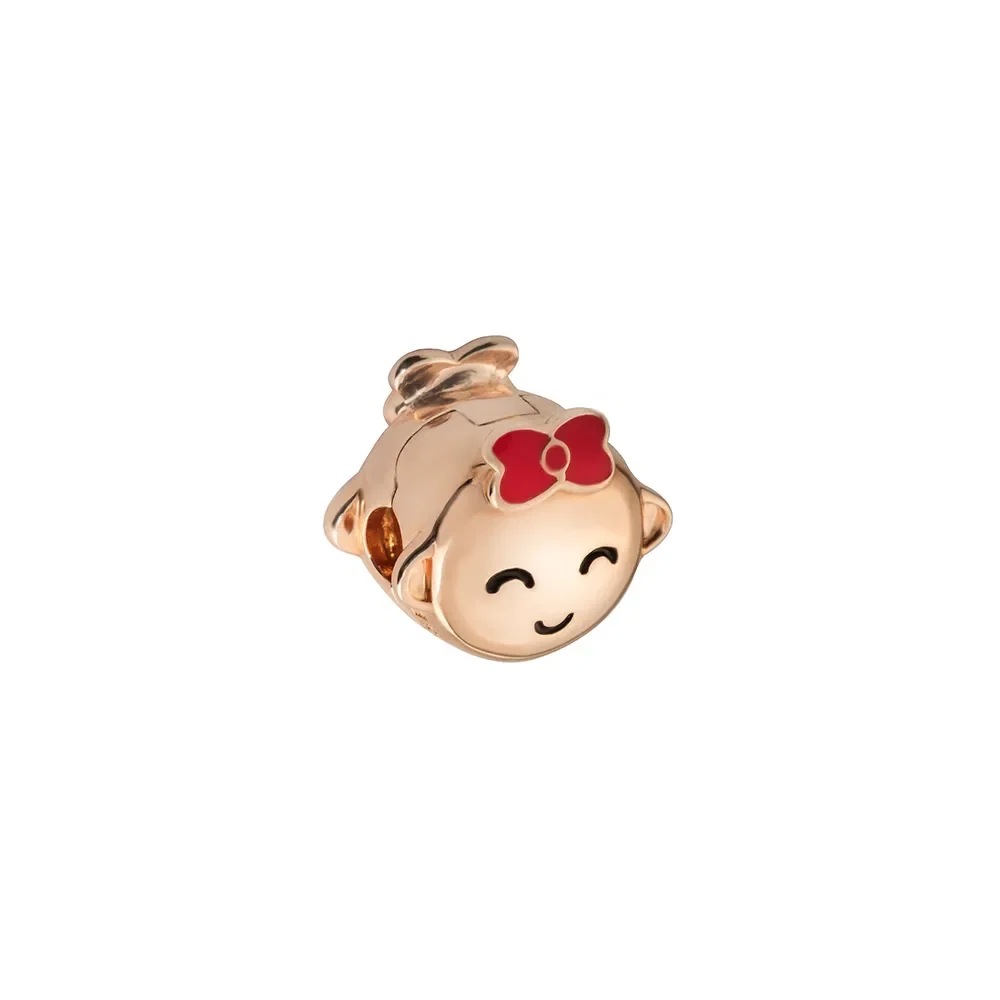 Separador Life Clip Menina em Liga Rosé com Banho de Ouro Rosé 18k — imagem 1