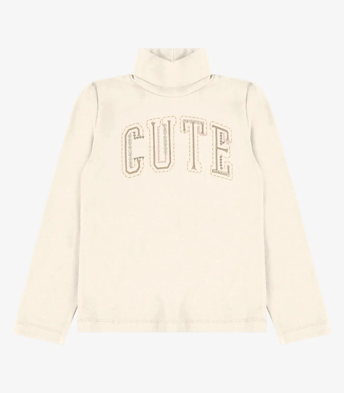 Blusa Manga Longa em Cotton Rovi Kids Bege