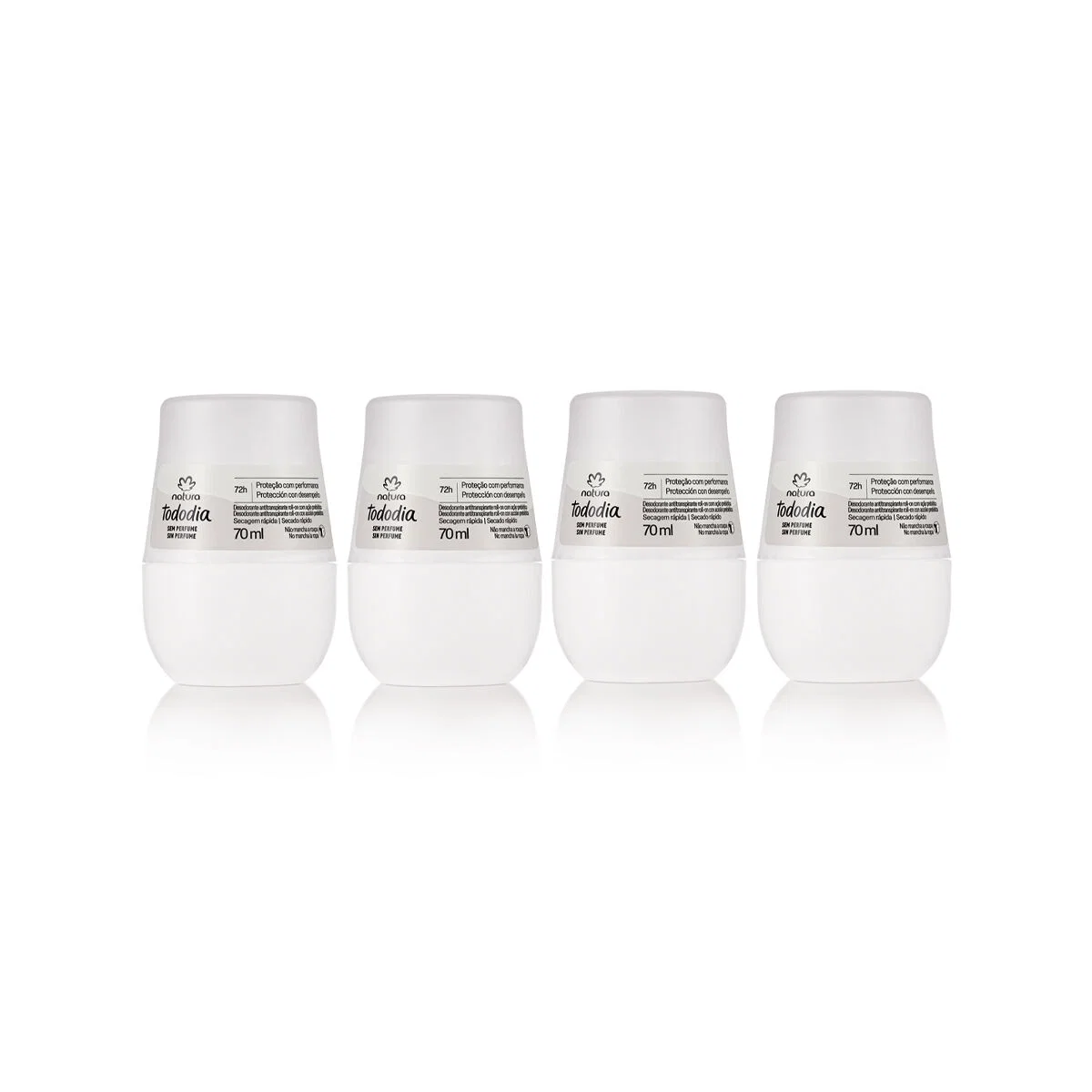 Kit Desodorantes Roll-on Tododia Sem Perfume 4 produtos de 70 ml — imagem 1