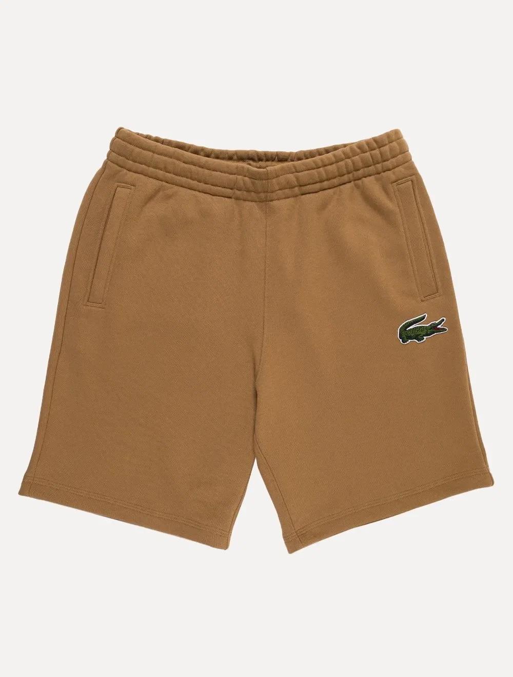 Bermuda Lacoste Moletom Masculina Big Croco Cáqui