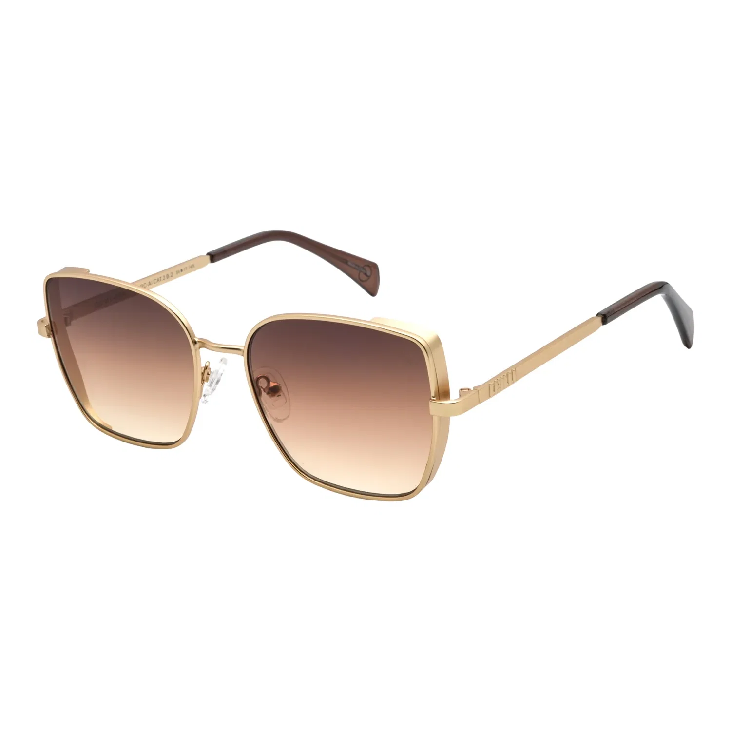 Óculos de Sol Feminino Chilli Beans Quadrado Aço Inoxidavel Dourado