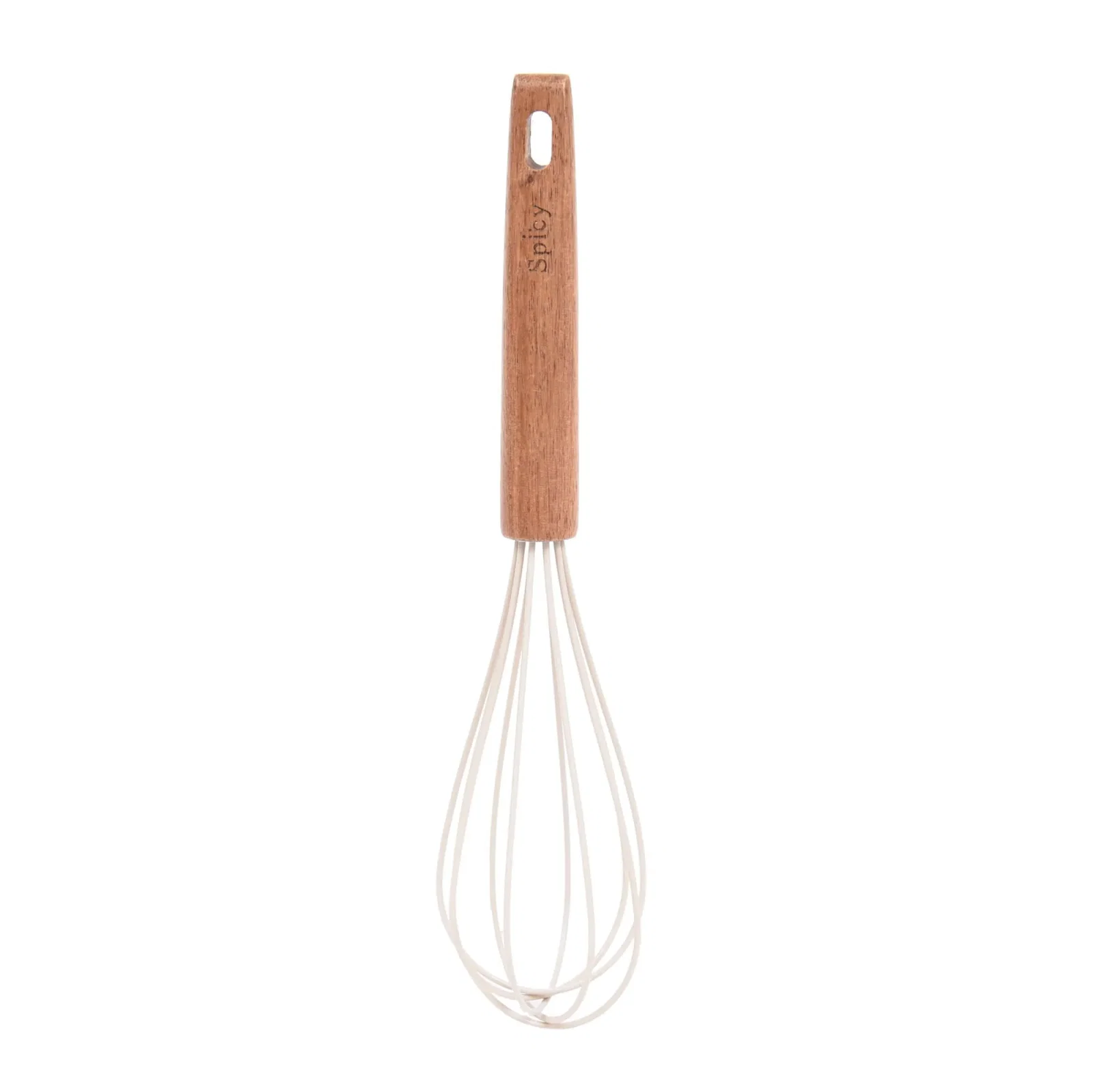 Colher Batedora de Silicone com Cabo de Madeira Spicy Bege — imagem 1