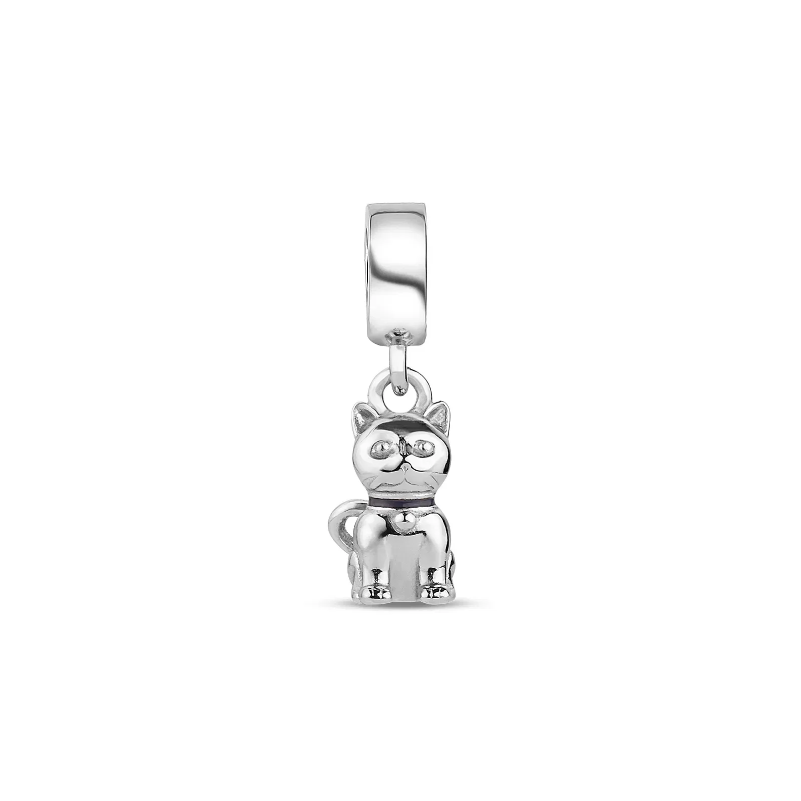 Pingente Life Animal Gato em Prata 925 com Esmalte — imagem 1