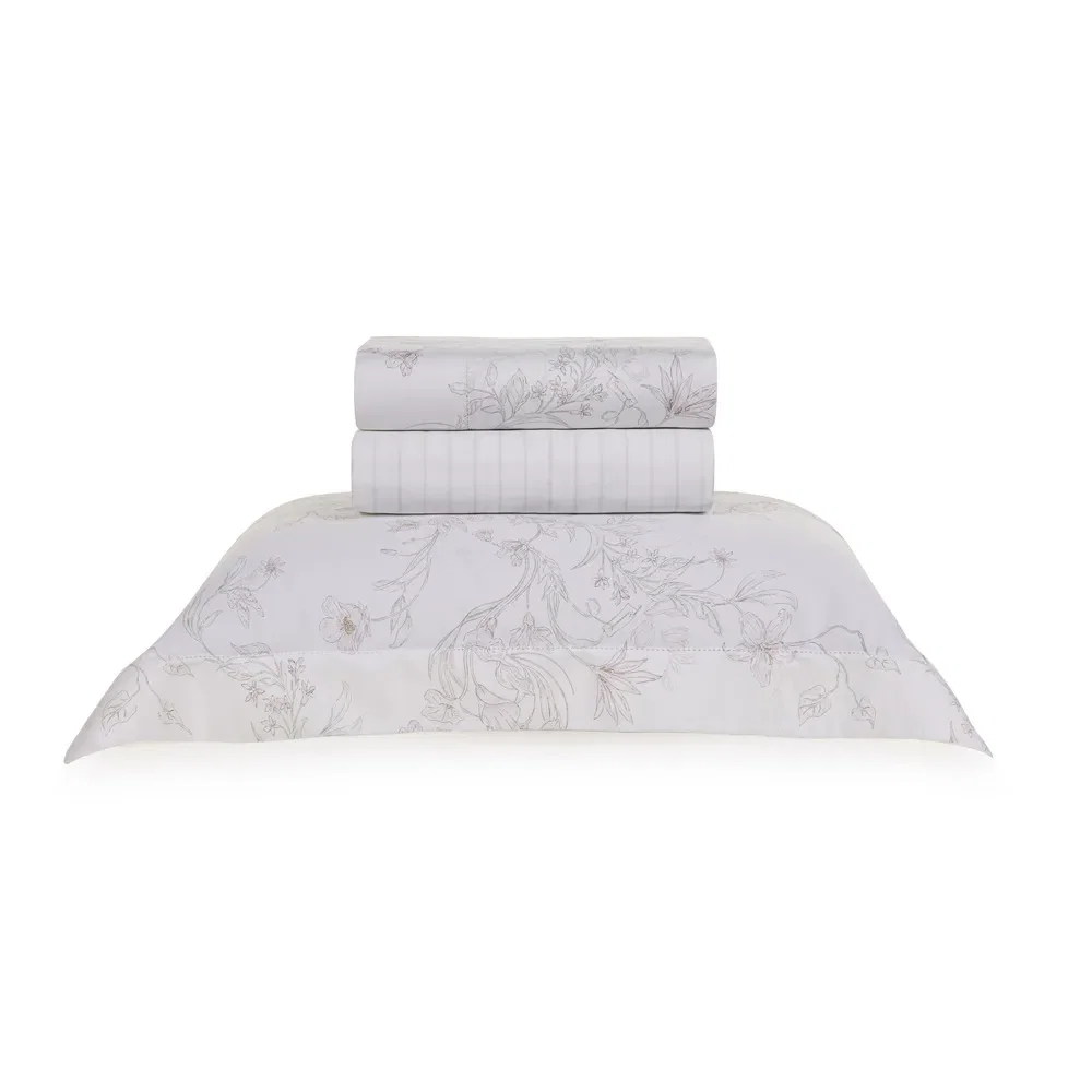 Jogo de Cama 200 Fios Cetim Floraluna