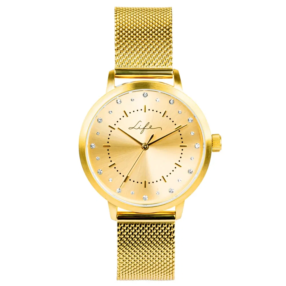 Relógio Life Realizações Feminino Dourado — imagem 1