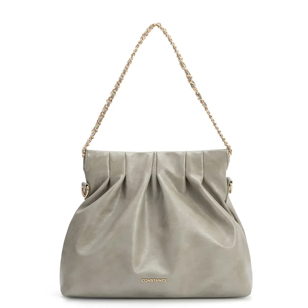 Bolsa Verde Ombro Pregas