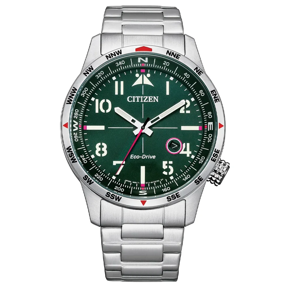 Relógio Citizen Aviador Masculino em Aço Prateado BM7551-50XN — imagem 1
