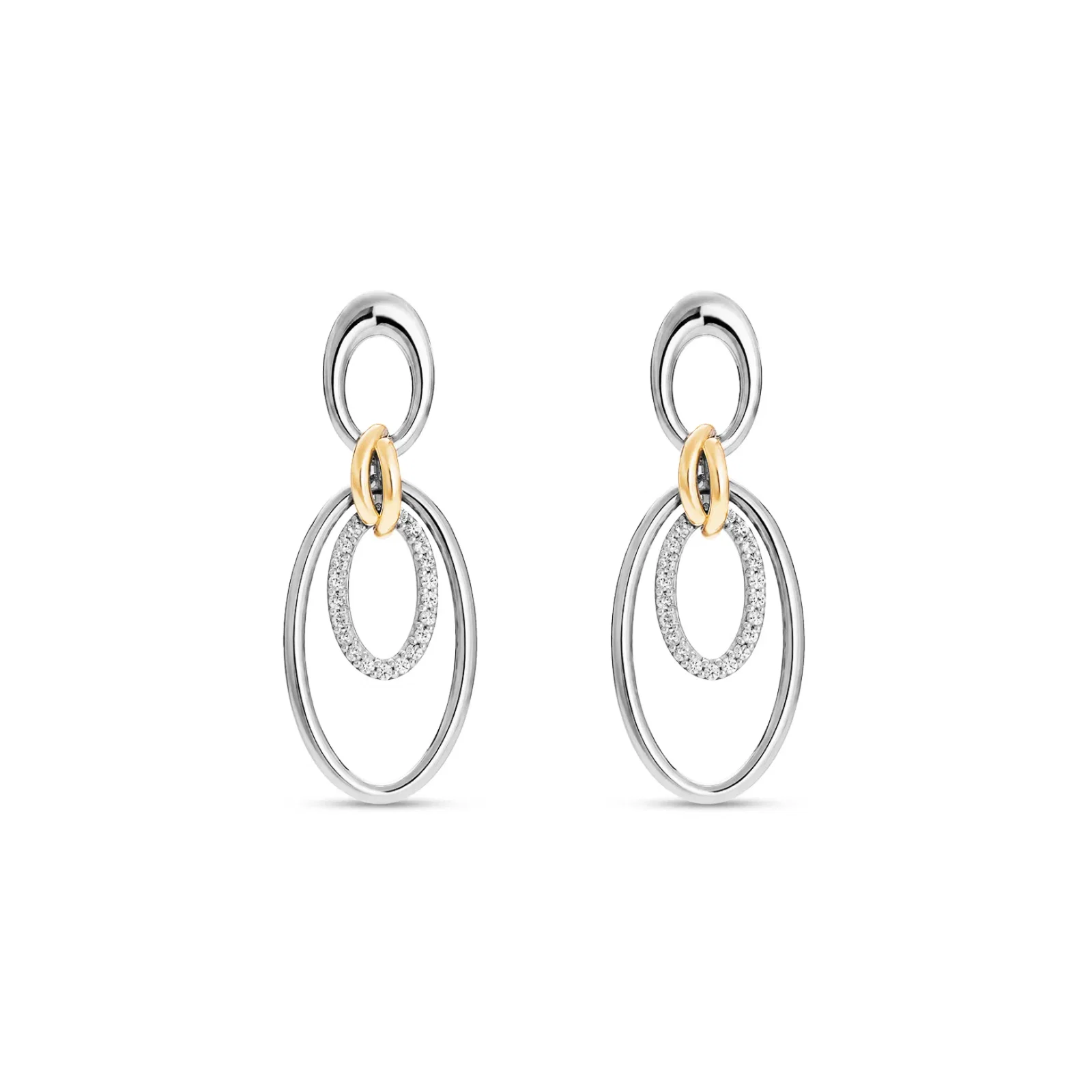 Brinco Raya em Prata 925 e Ouro Amarelo 18k com Safira Incolor — imagem 1
