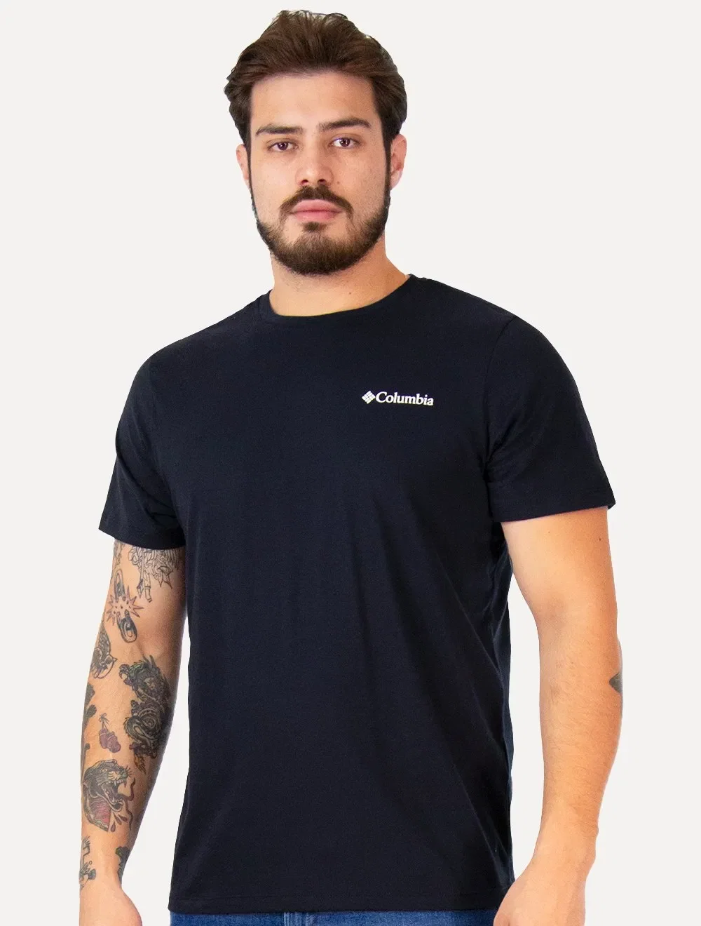 Camiseta Columbia Masculina Light Logo Azul Marinho