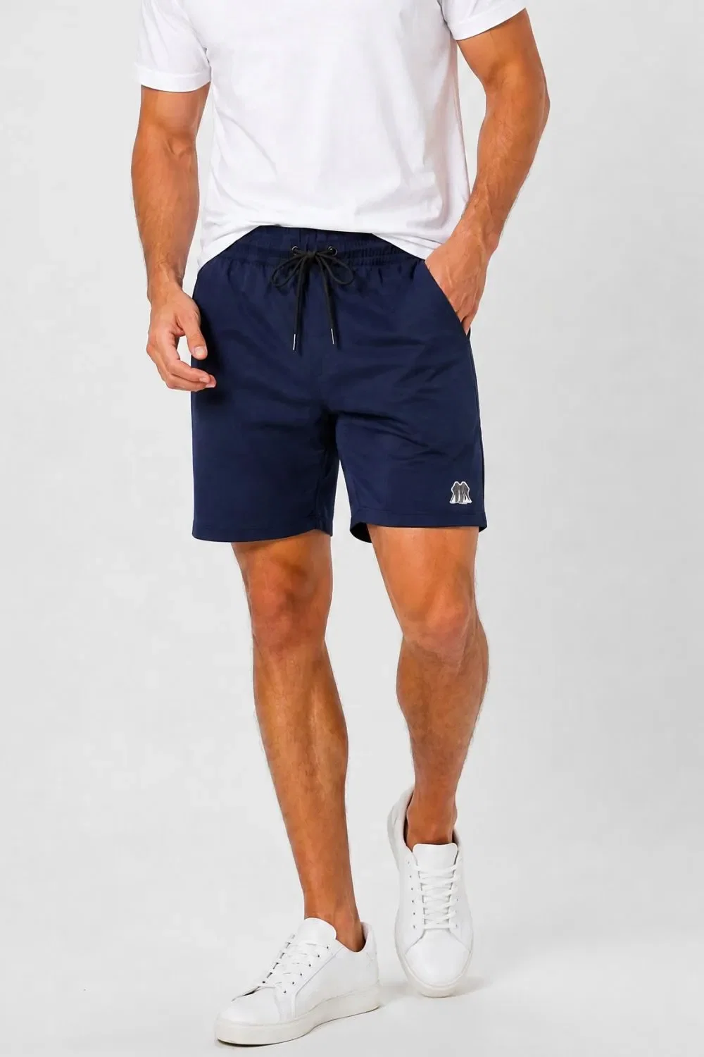 Short Masculino Linho Liso Polo Wear Azul Escuro