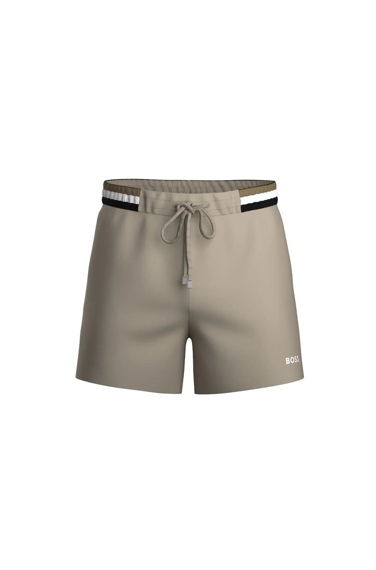 Shorts De Banho Com Logo Contrastante