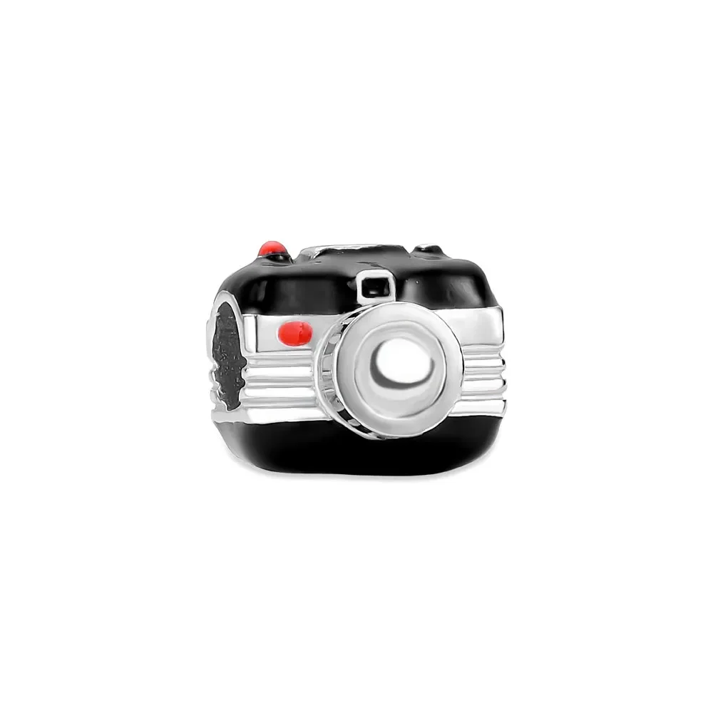 Separador Life Viagens Máquina Fotográfica em Prata 925 com Esmalte
