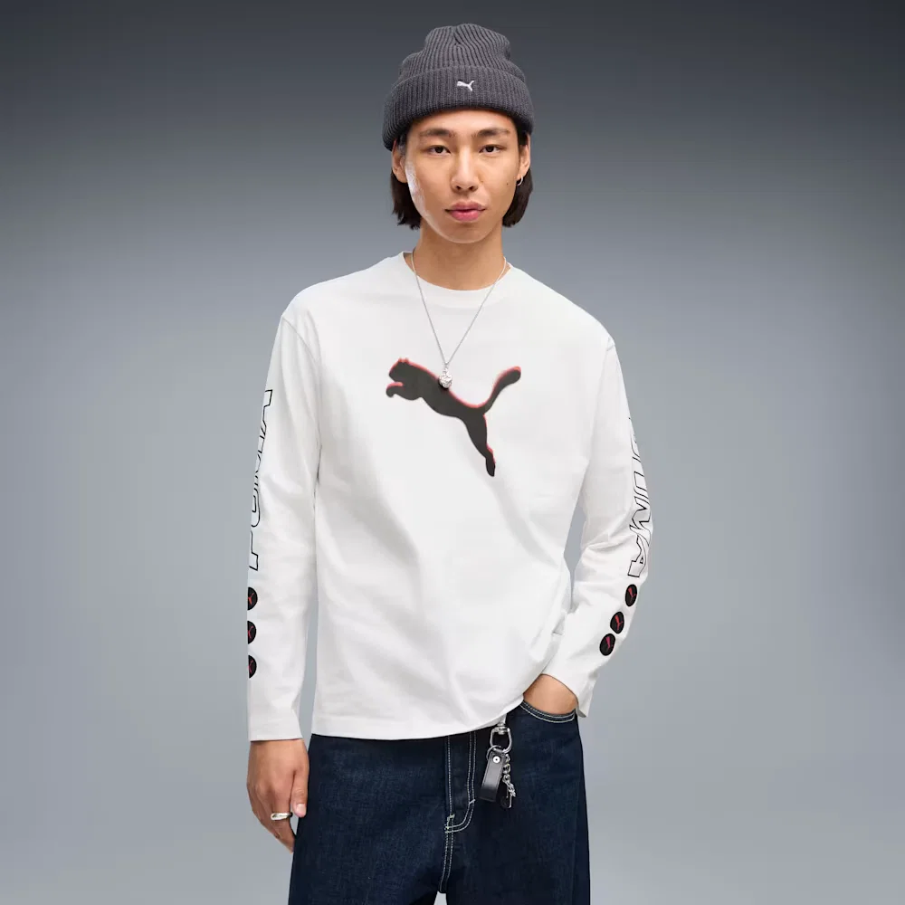 Camiseta Manga Longa Puma Sport Relaxed Street Masculino