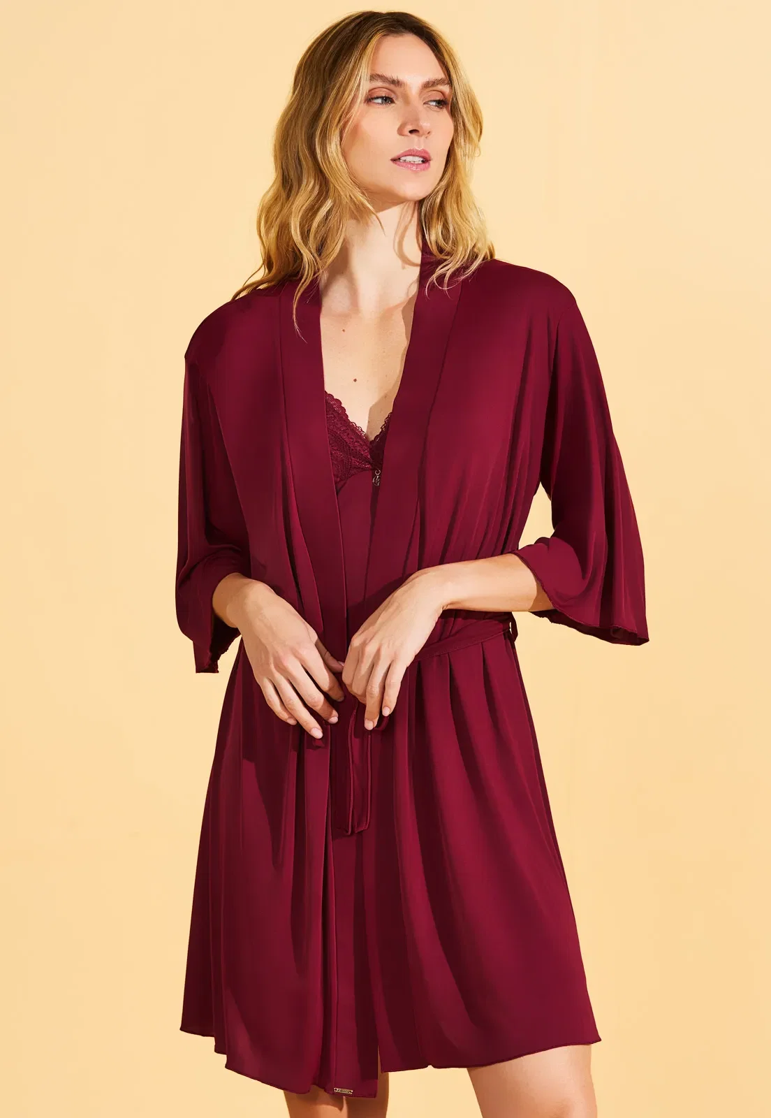 Robe Avulso Curto De Microfibra Recco