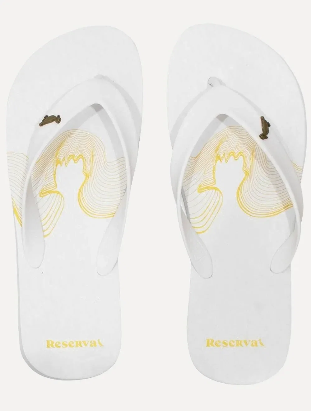 Chinelo Reserva Masculino Pica-Pau Waves Branco