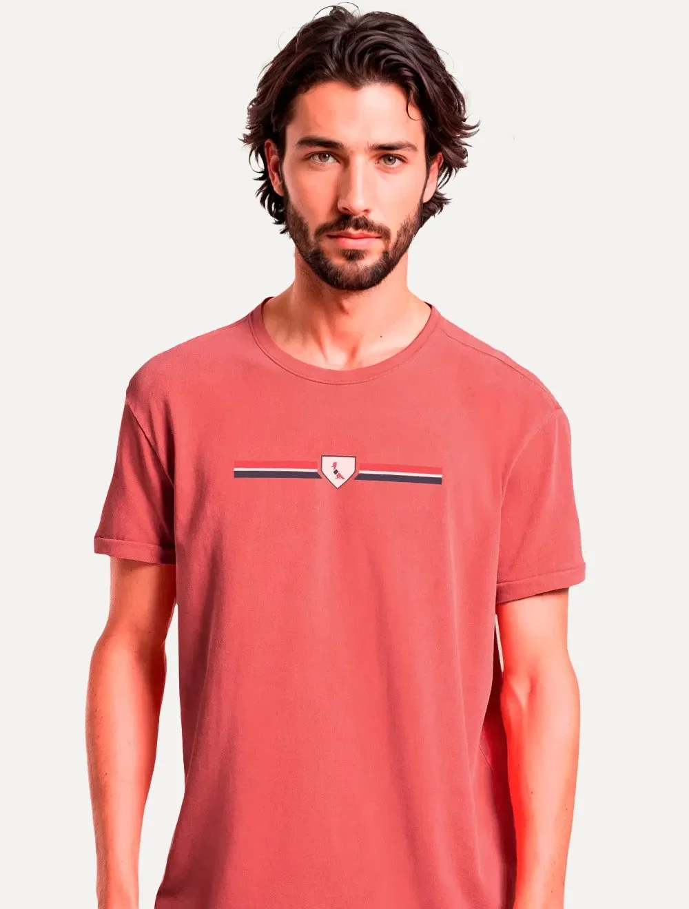 Camiseta Reserva Masculina Bust Shield SPFC Vermelha — imagem 1
