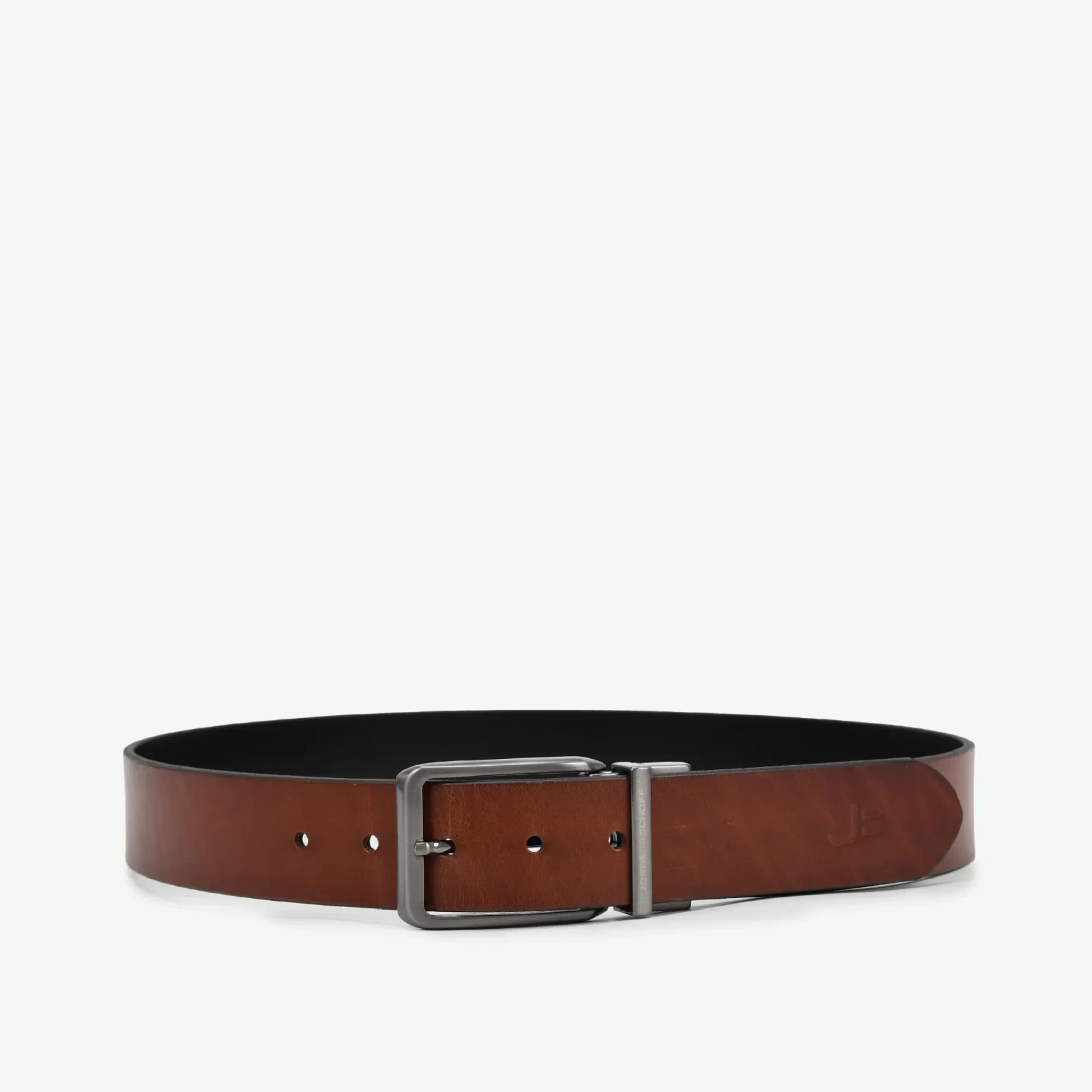 Cinto Masculino Marrom Couro Metal Jb — imagem 1