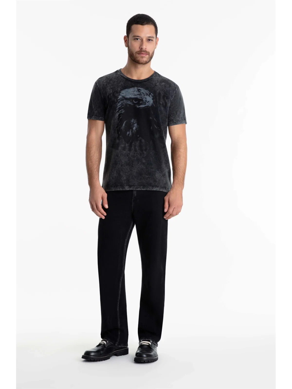 Calça Jeans New Black Elastic 1875-Lav.Black C/ Tie Dye — imagem 1