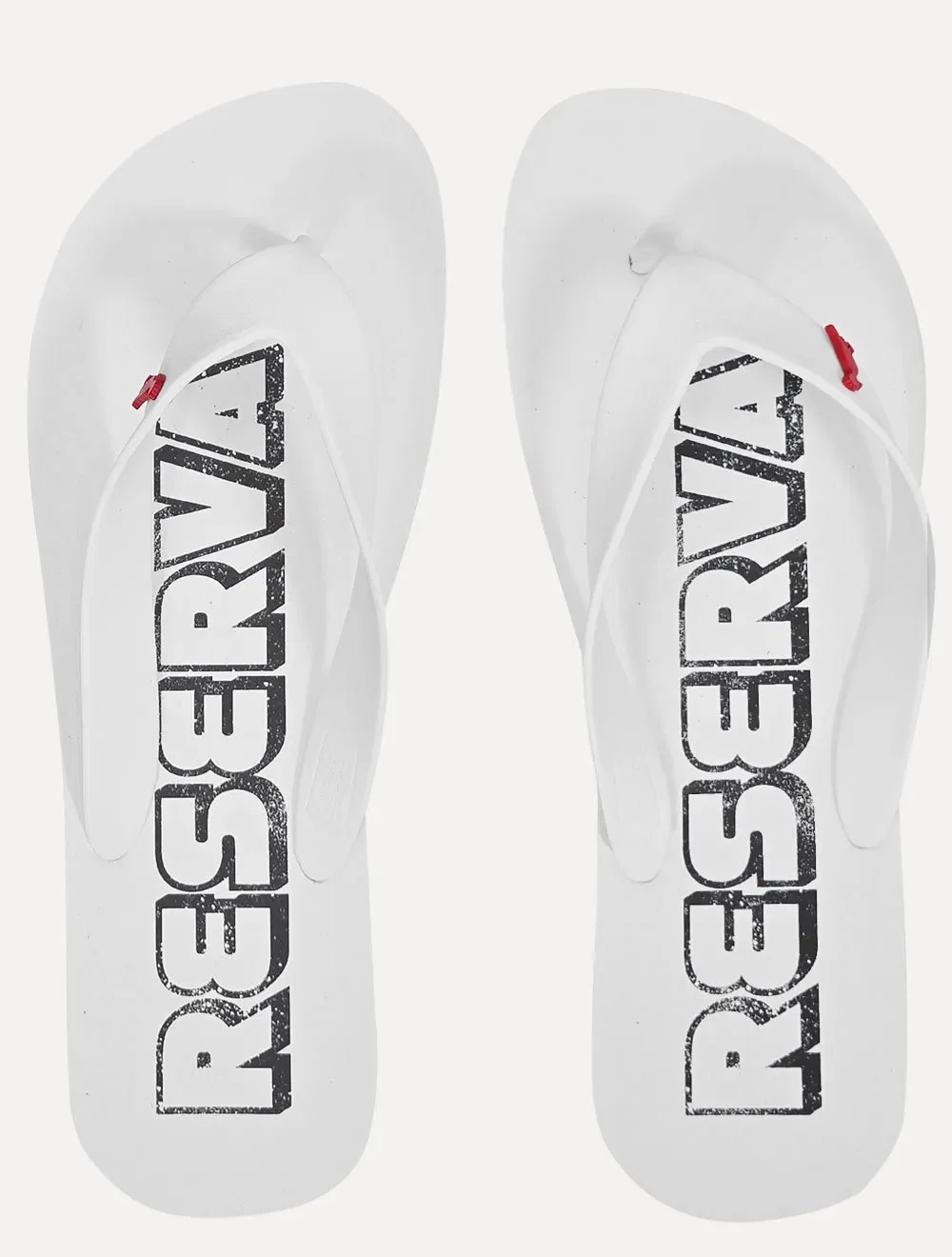 Chinelo Reserva Masculino Retrô Logo Branco