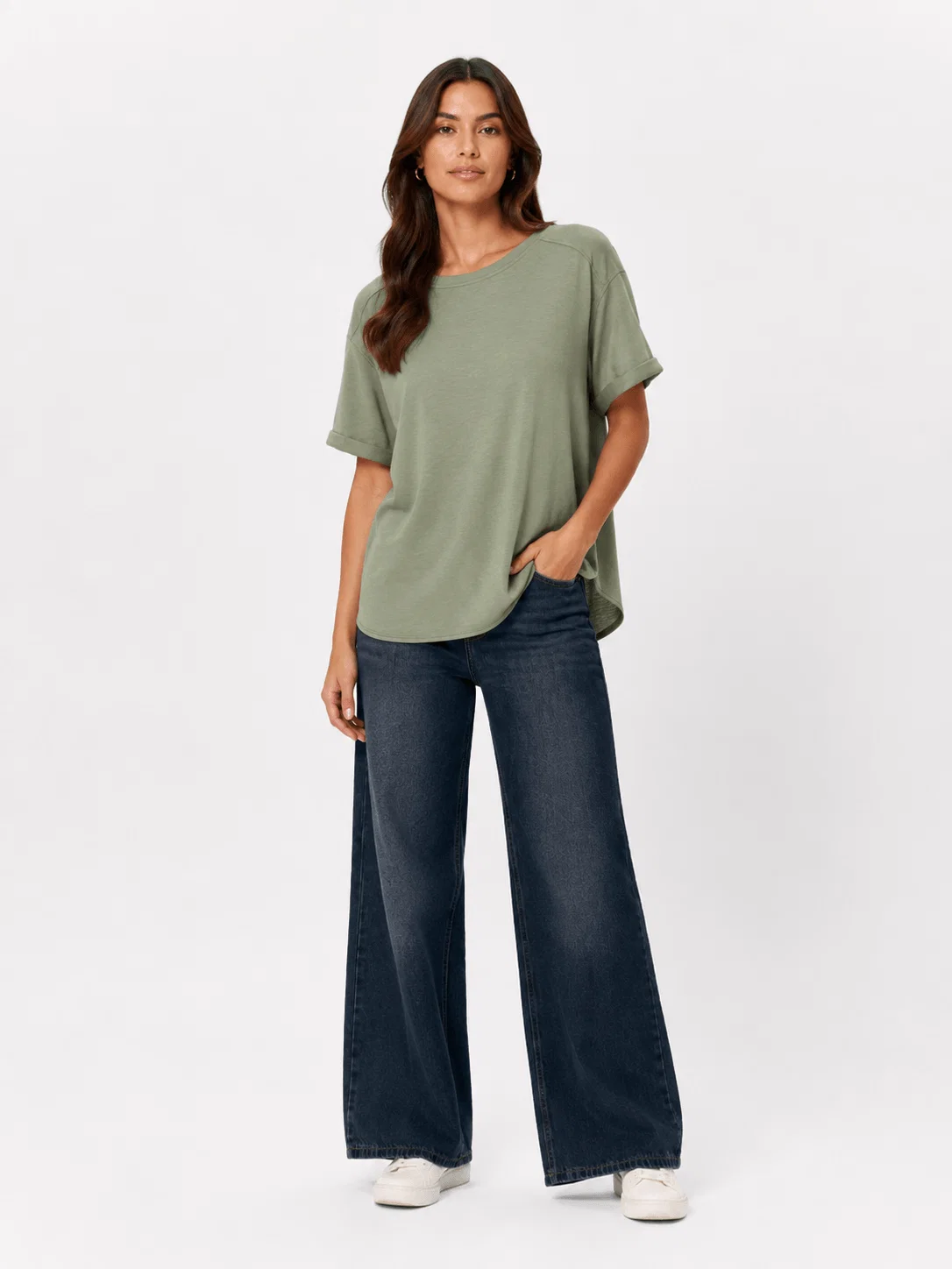Blusa Ampla Decote Canoa - Verde